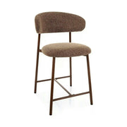 Scaun bar ELTON H-2, cappuccino/nuc, stofă/metal, 43x45x91 cm
