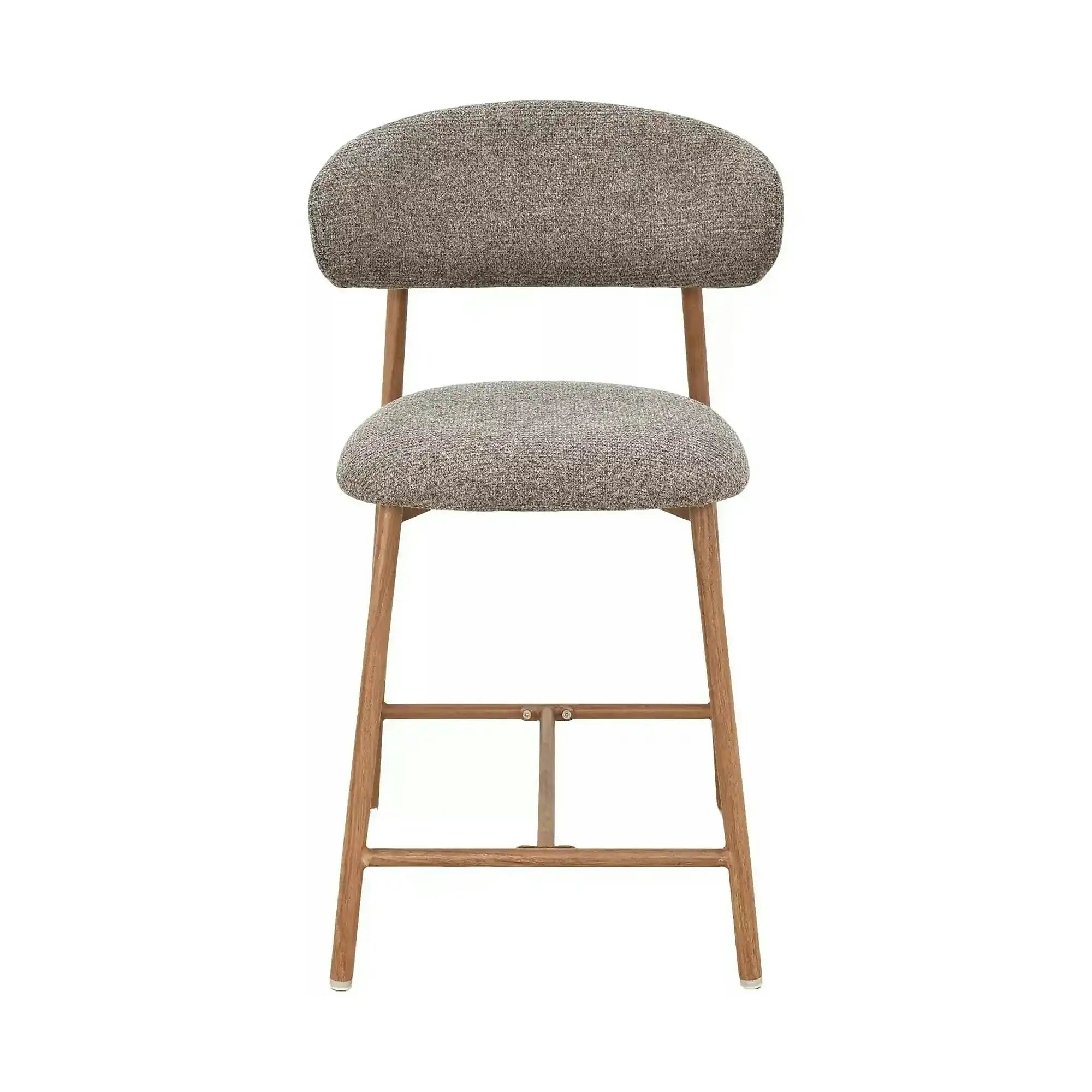 Scaun bar ELTON H-2, cappuccino/stejar, stofă/metal, 43x45x91 cm
