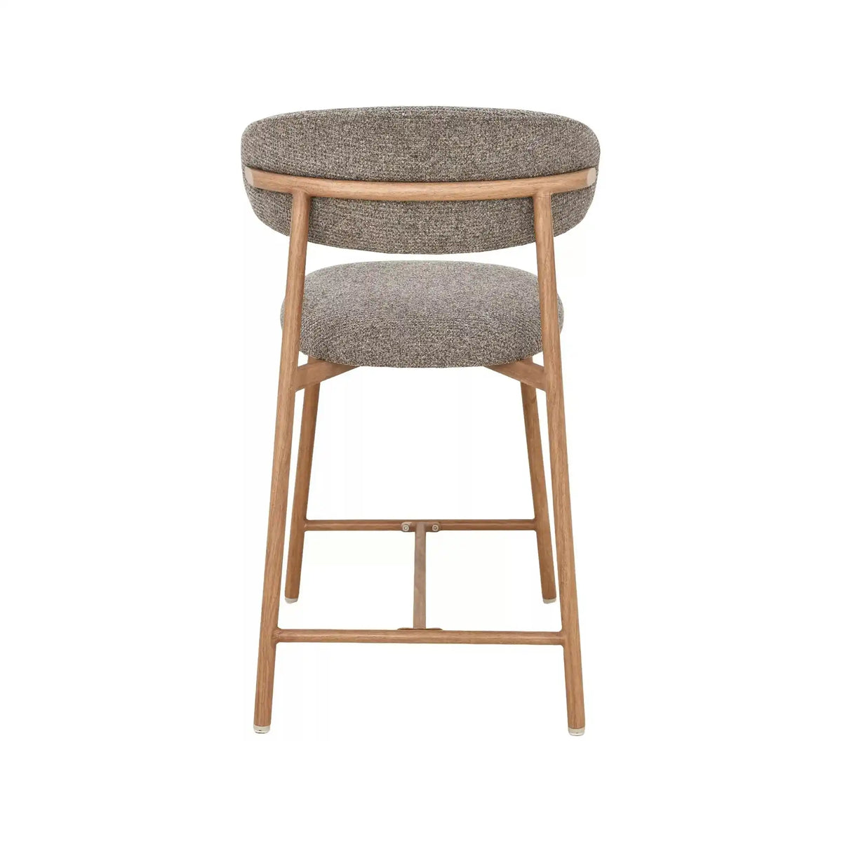 Scaun bar ELTON H-2, cappuccino/stejar, stofă/metal, 43x45x91 cm