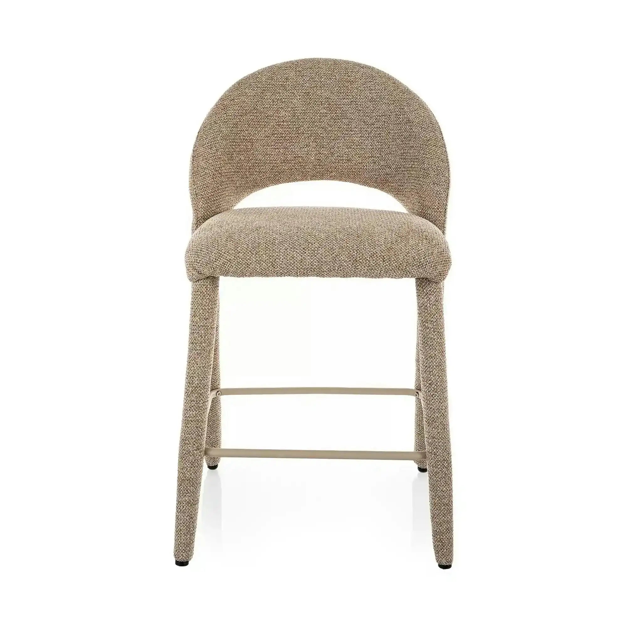 Scaun bar FLO H-2, bej, stofă/metal, 50x45x90 cm