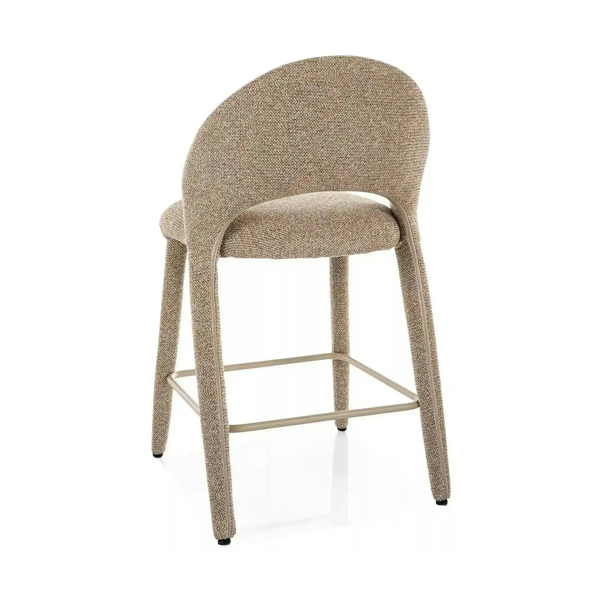 Scaun bar FLO H-2, bej, stofă/metal, 50x45x90 cm