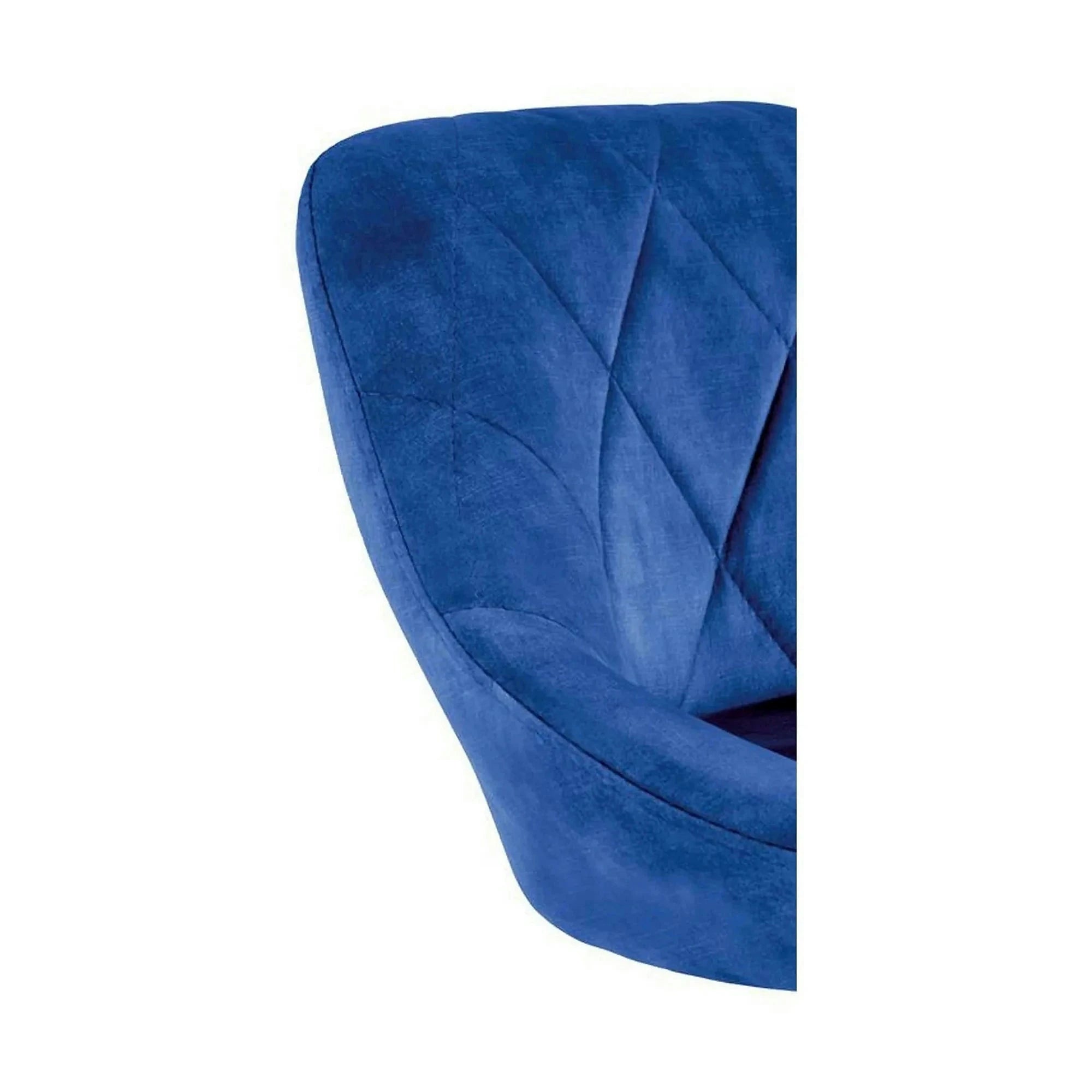 Scaun bar H101, albastru/negru, stofa catifelata/metal, 47x45x84/106 cm