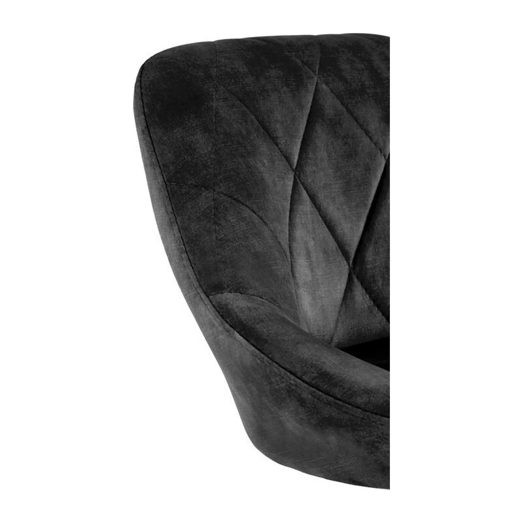 Scaun bar H101, negru, stofa catifelata/otel, 47x45x84/106 cm