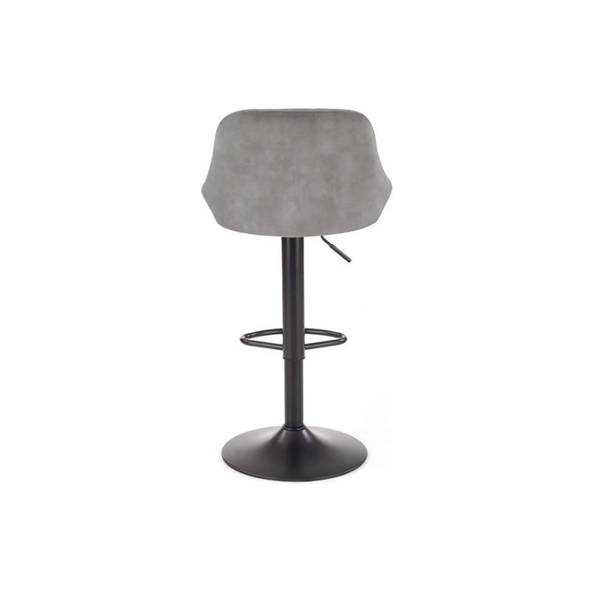 Scaun bar H101, stofa catifelata gri - Bluvel 14, 47x45x106 cm