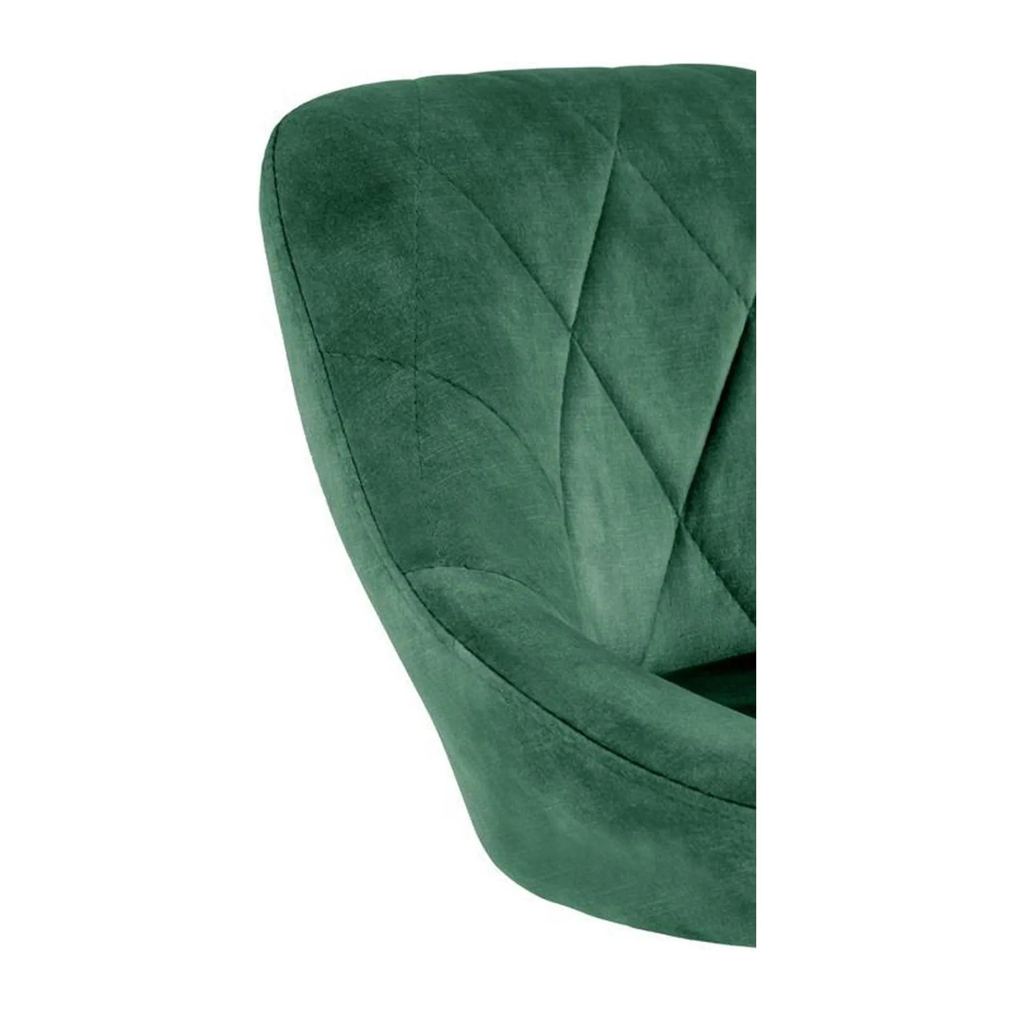 Scaun bar H101, verde inchis/negru, stofa catifelata/metal, 47x45x84/106 cm