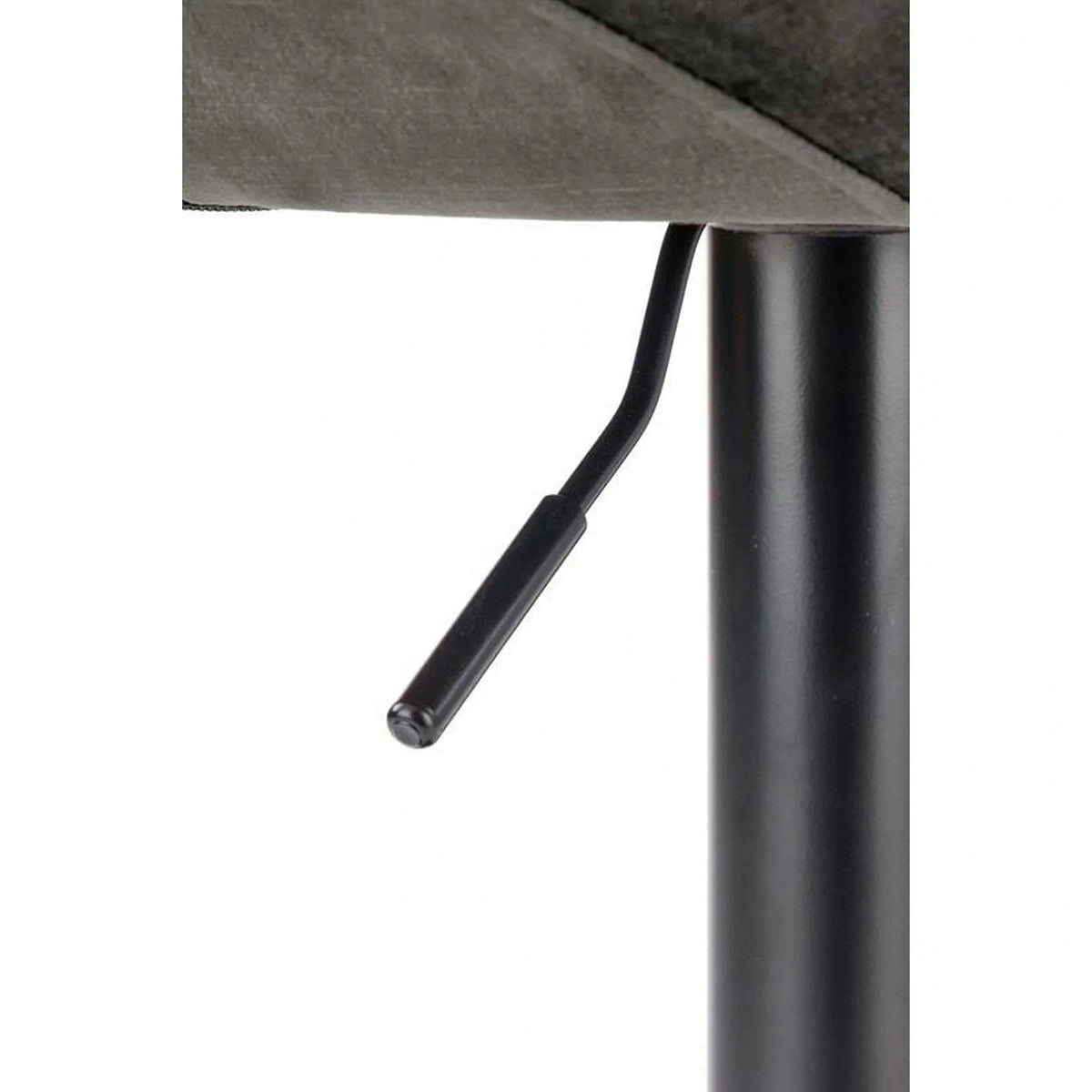 Scaun bar H102, gri - Bluvel14/negru, stofa catifelata/otel, 53x48x78/100 cm