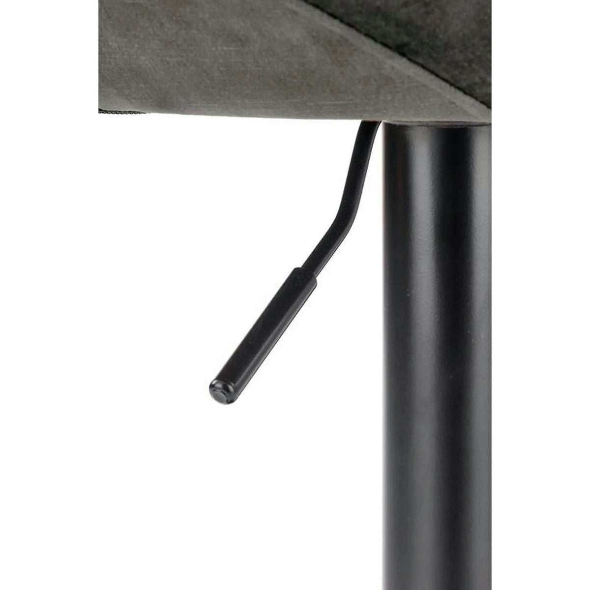 Scaun bar H102, gri - Bluvel14/negru, stofa catifelata/otel, 53x48x78/100 cm