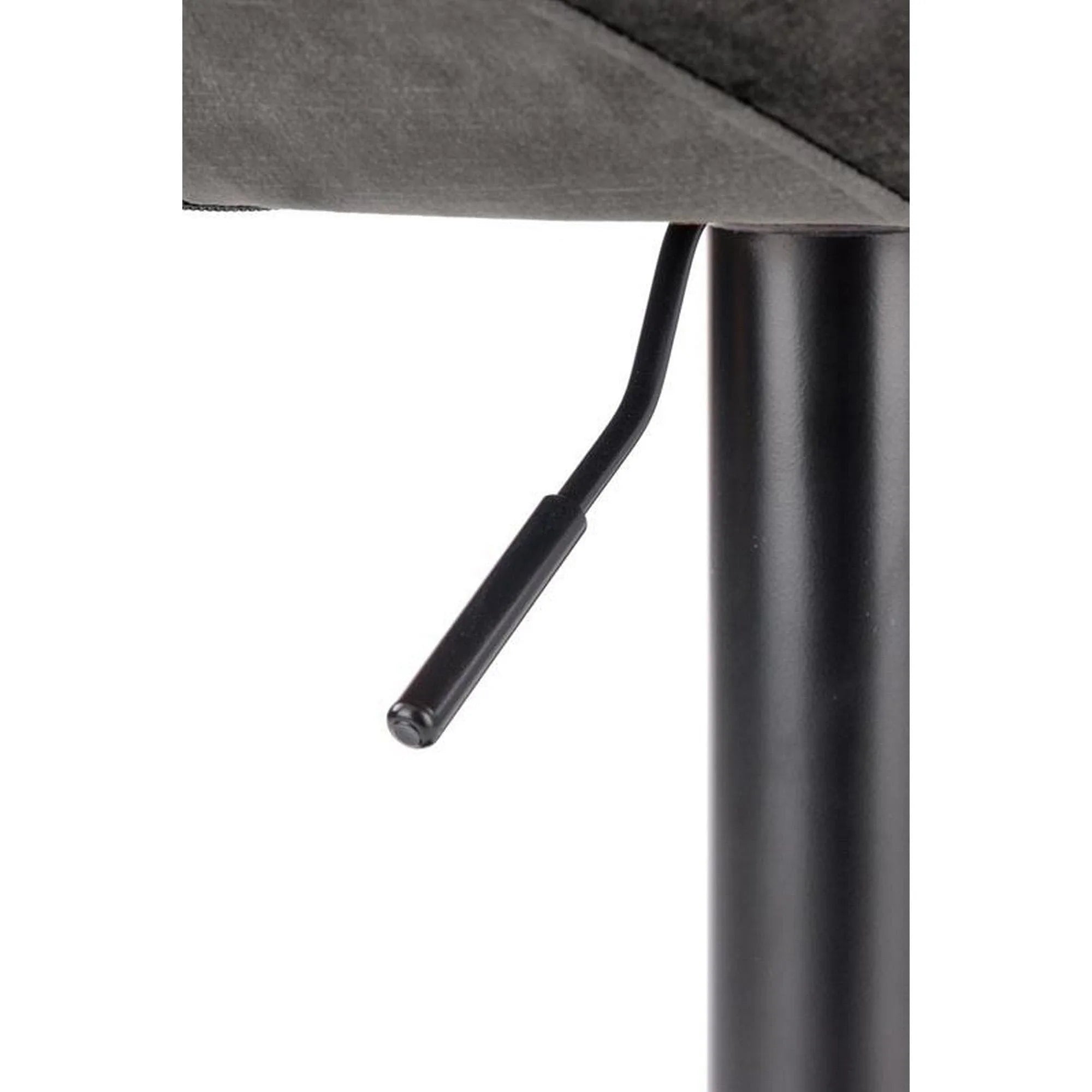 Scaun bar H102, gri - Bluvel14/negru, stofa catifelata/otel, 53x48x78/100 cm