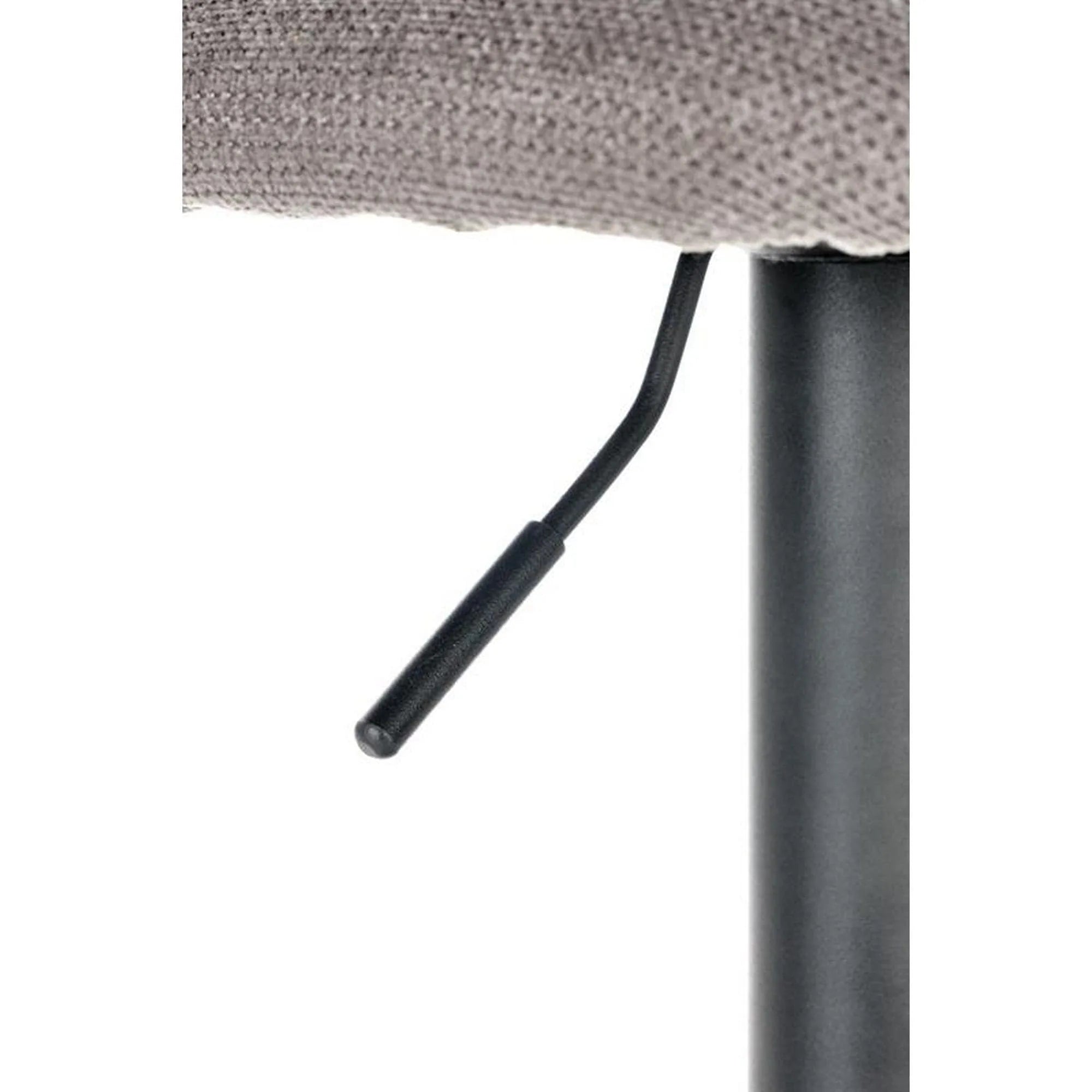 Scaun bar H104, gri/negru, stofa/otel, 55x53x90/112 cm