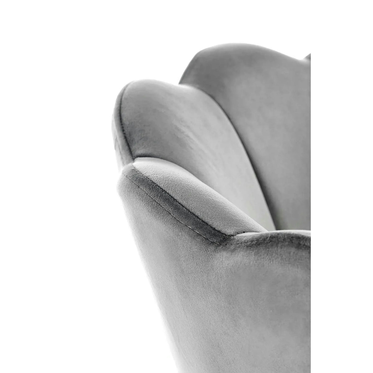 Scaun bar H106, gri/negru, stofa catifelata/otel, 55x58x96 cm