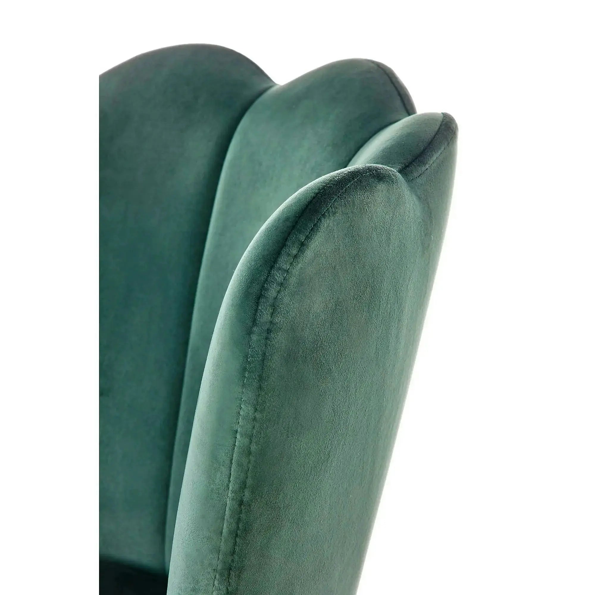 Scaun bar H106, verde/negru, stofa catifelata/otel, 58x58x96 cm