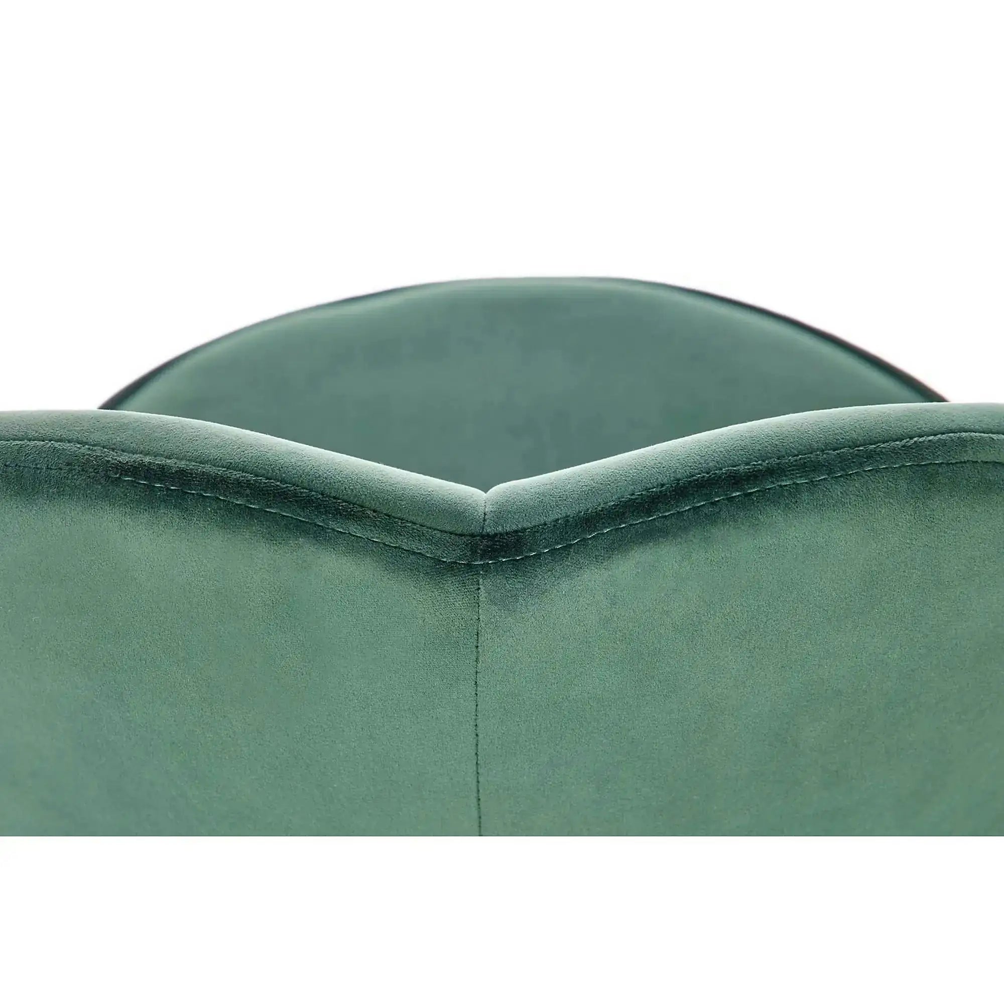 Scaun bar H106, verde/negru, stofa catifelata/otel, 58x58x96 cm