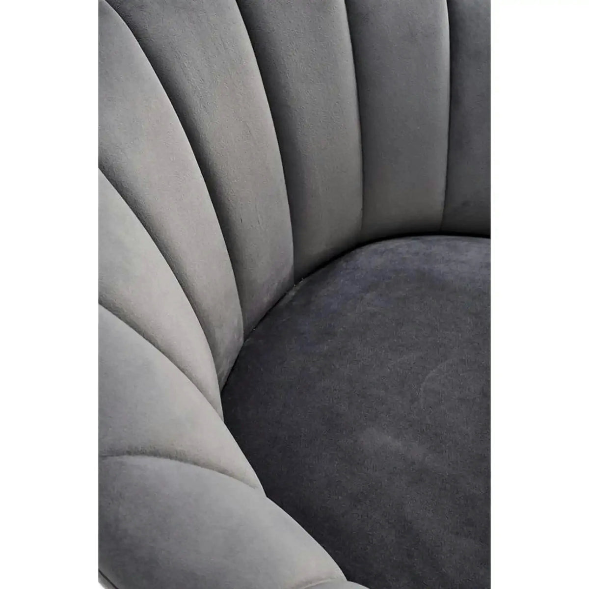 Scaun bar H112, gri/auriu, stofa catifelata/otel, 58x52x87 cm