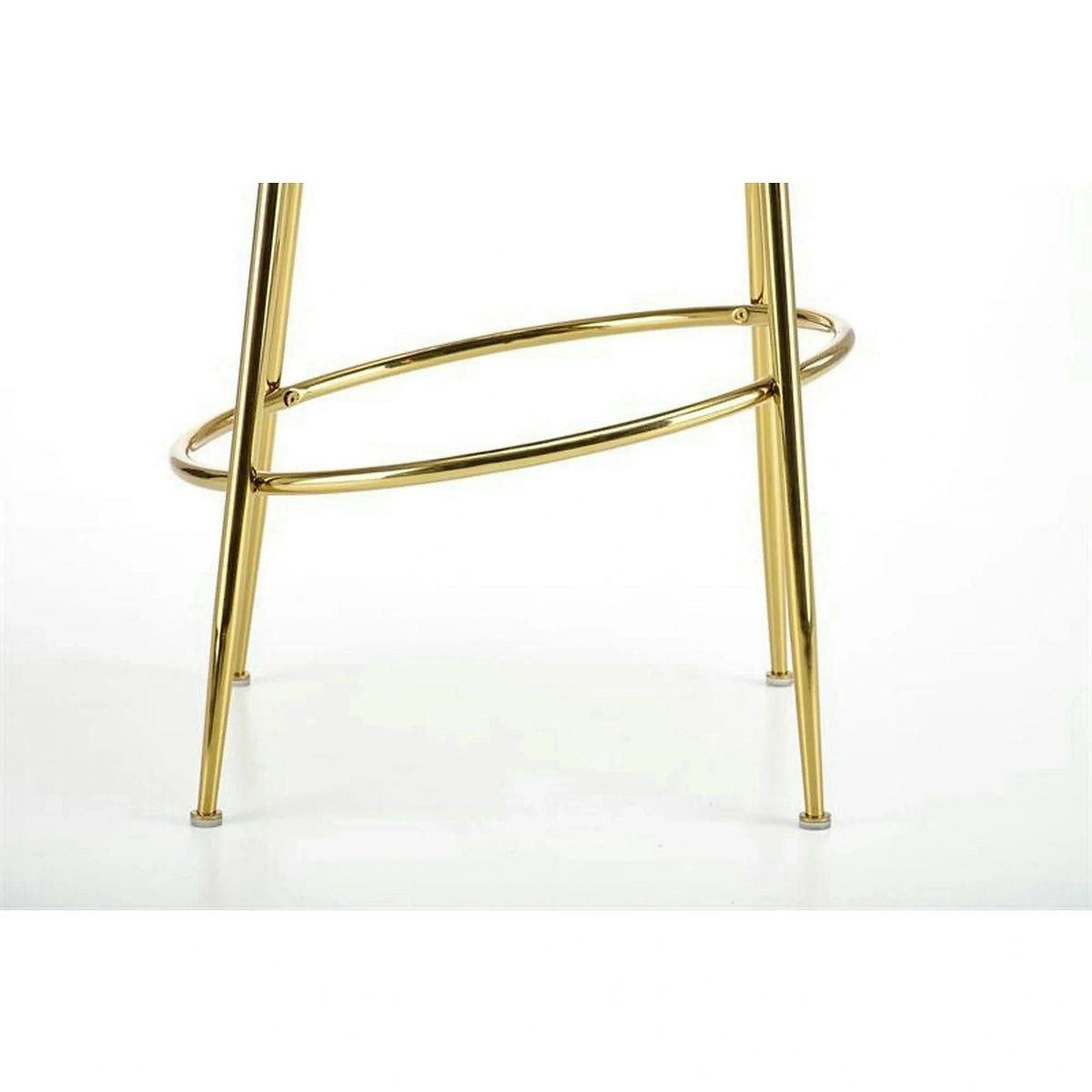 Scaun bar H116, gri/auriu, stofa bucle/otel, 50x59x101 cm