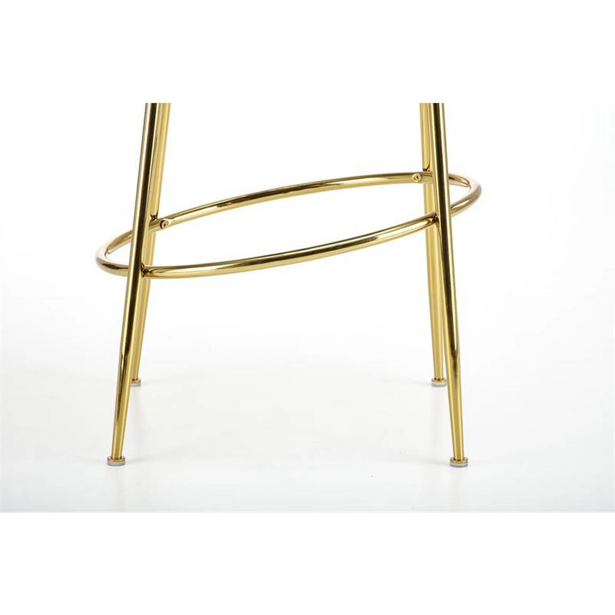 Scaun bar H116, gri/auriu, stofa bucle/otel, 50x59x101 cm