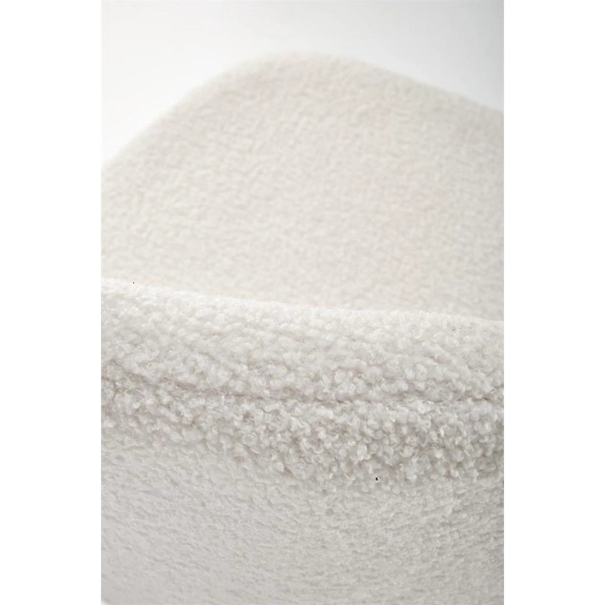 Scaun bar H119, crem/negru, stofa buclata/otel, 54x53x92 cm