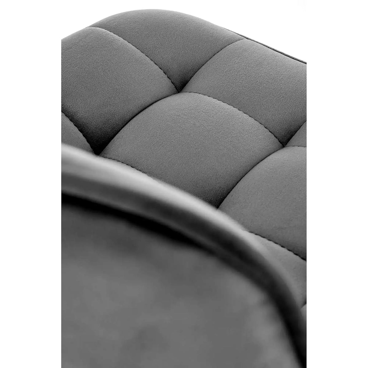 Scaun bar H120, gri/auriu, stofa catifelata/metal, 43x44x84/106 cm