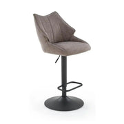 Scaun bar H122, gri - Vardo 11/negru, stofa clasica/metal, 50x54x96/118 cm