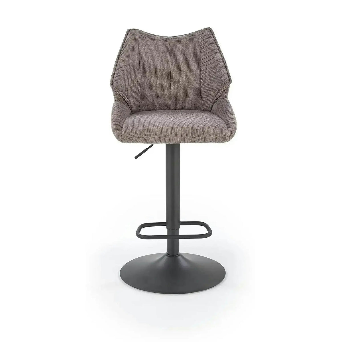 Scaun bar H122, gri - Vardo 11/negru, stofa clasica/metal, 50x54x96/118 cm