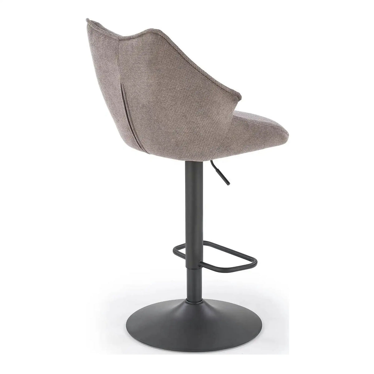 Scaun bar H122, gri - Vardo 11/negru, stofa clasica/metal, 50x54x96/118 cm