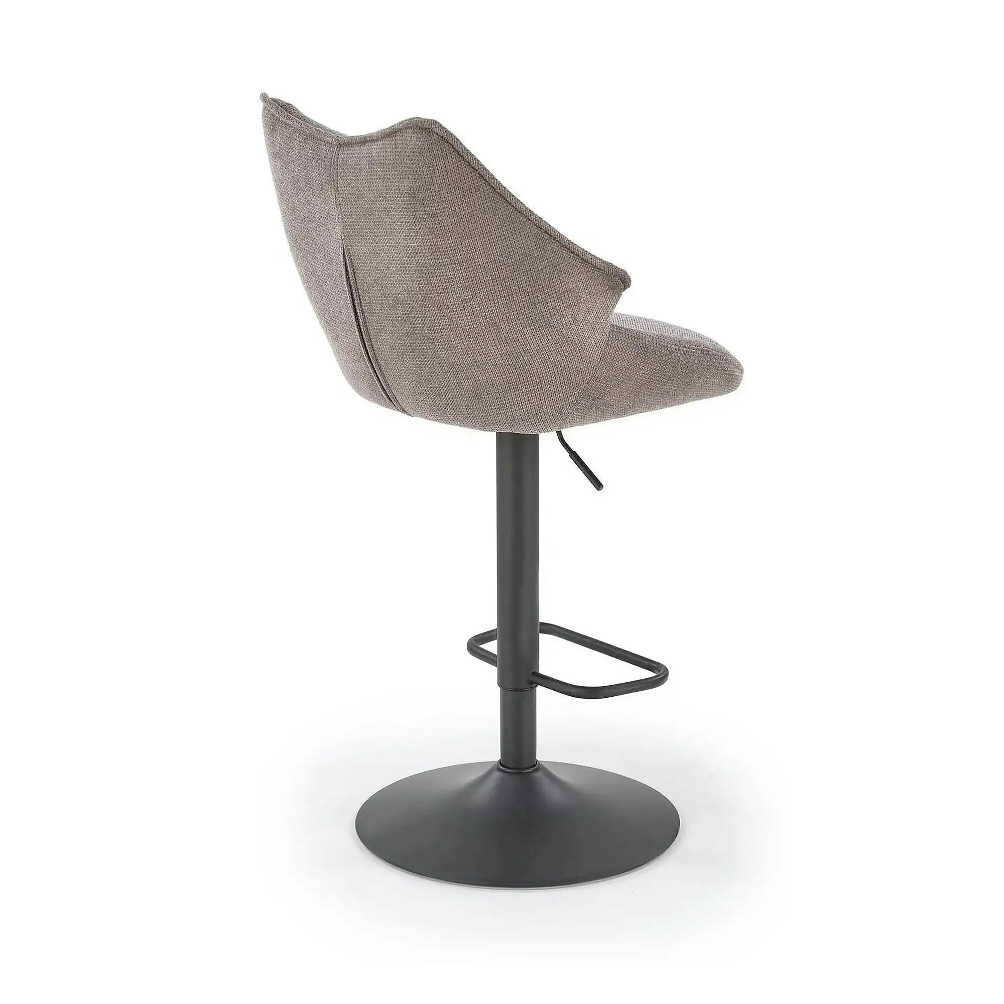 Scaun bar H122, gri - Vardo 11/negru, stofa clasica/metal, 50x54x96/118 cm