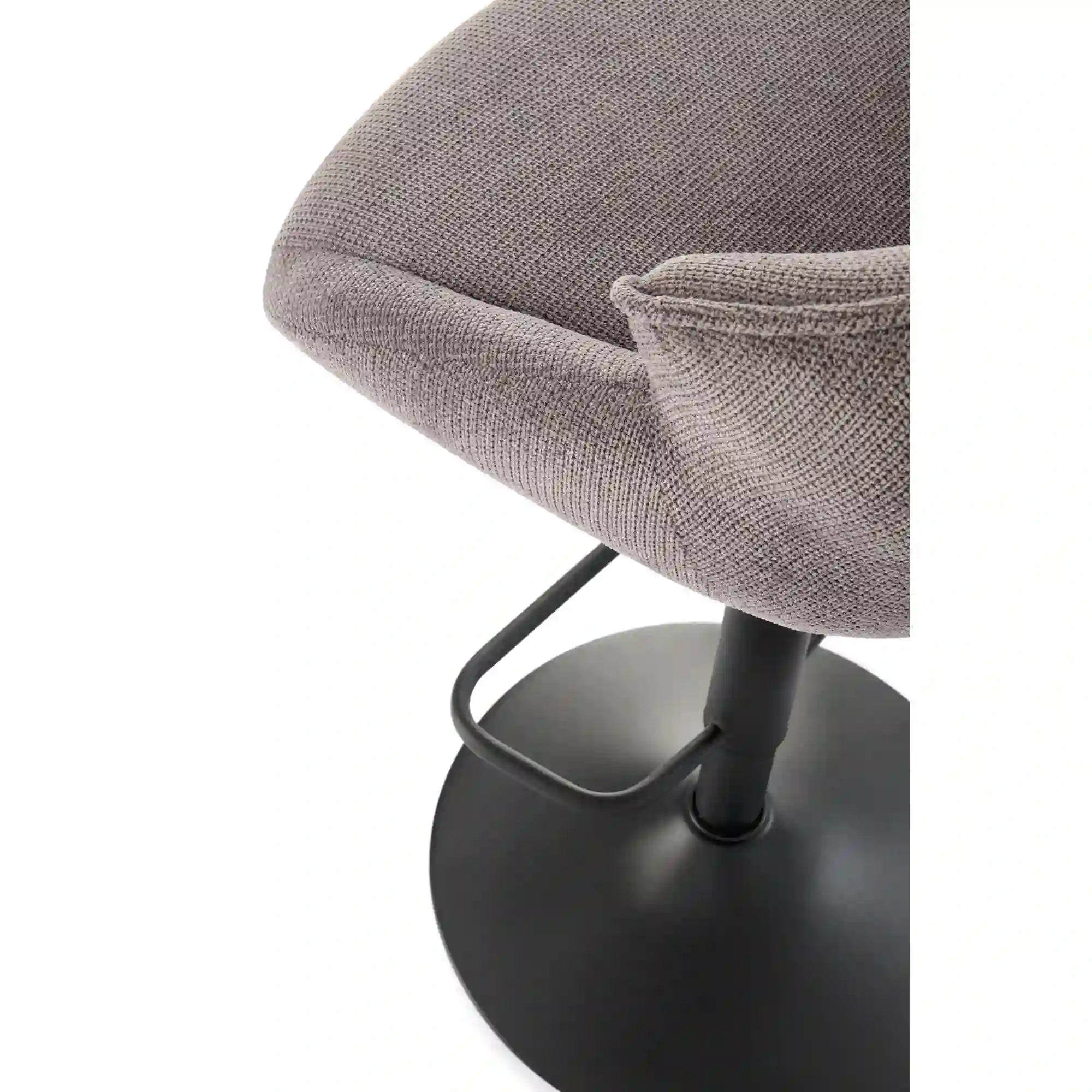 Scaun bar H122, gri - Vardo 11/negru, stofa clasica/metal, 50x54x96/118 cm