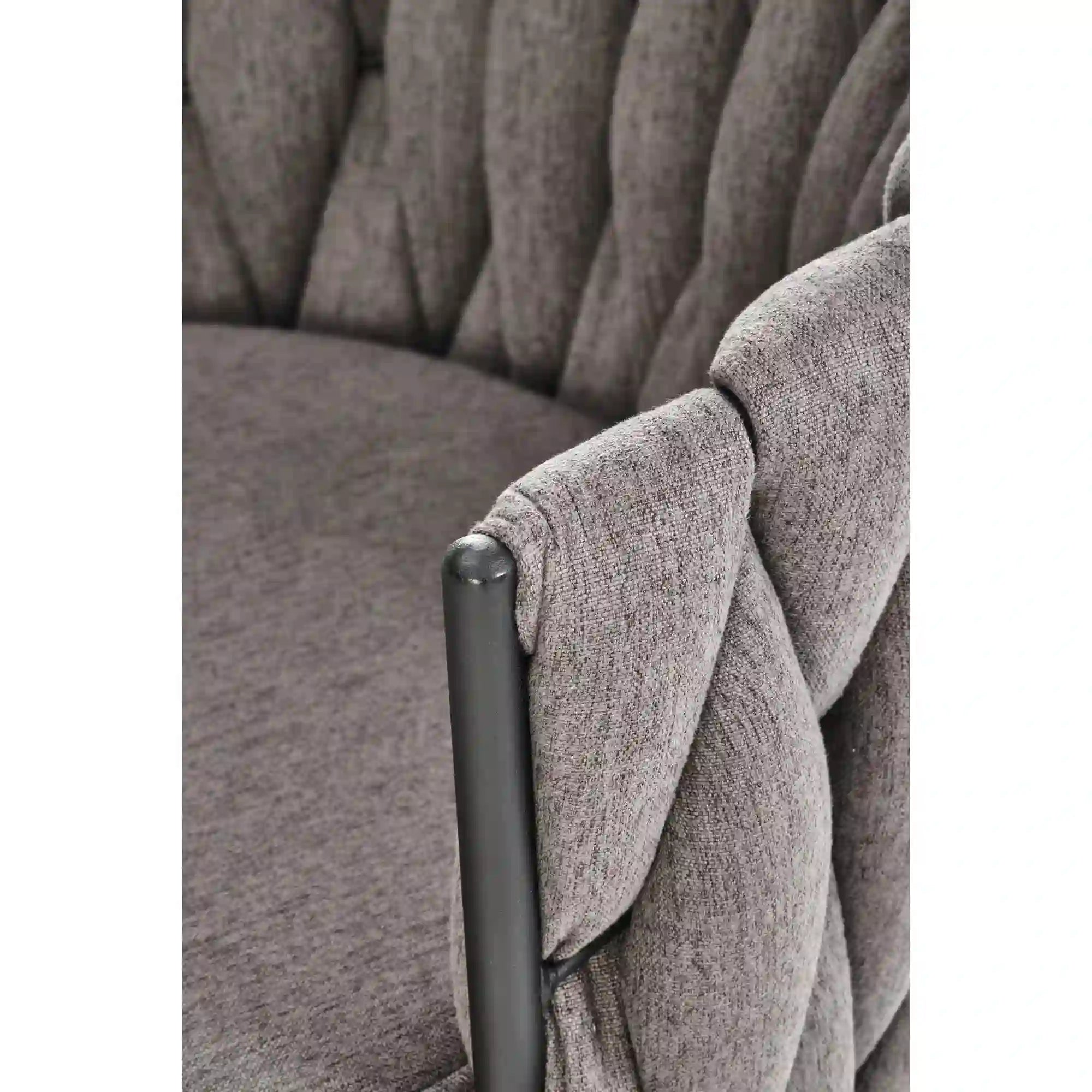 Scaun bar H125, gri - Nea 15, stofa clasica/otel, 53x54x90/105 cm