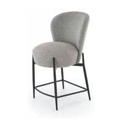 Scaun bar H126, gri/negru, stofa/metal, 57x61x95 cm