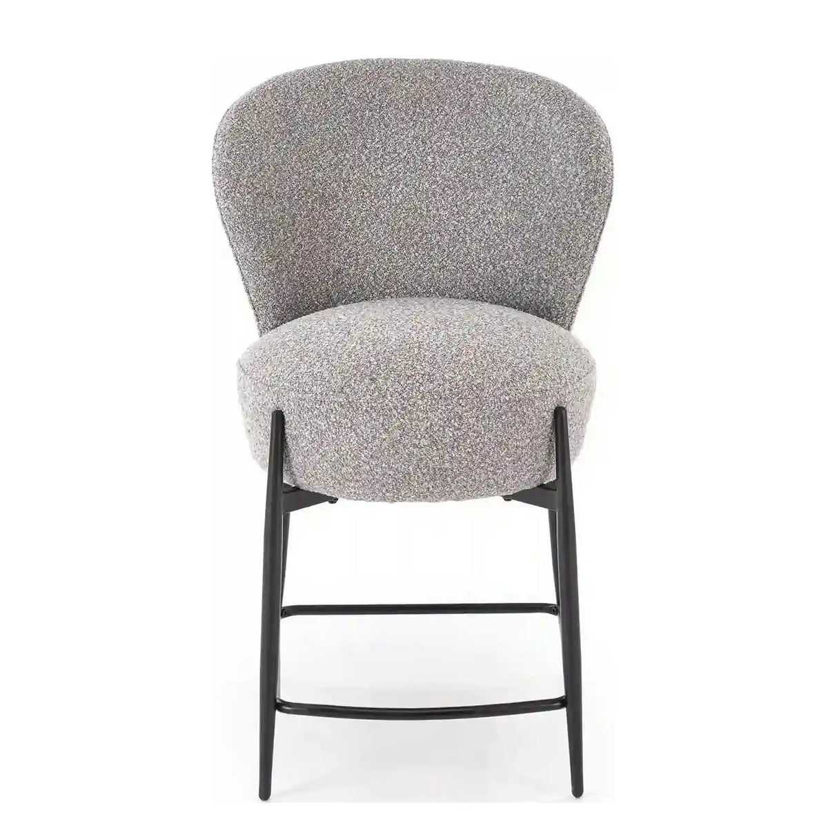 Scaun bar H126, gri/negru, stofa/metal, 57x61x95 cm