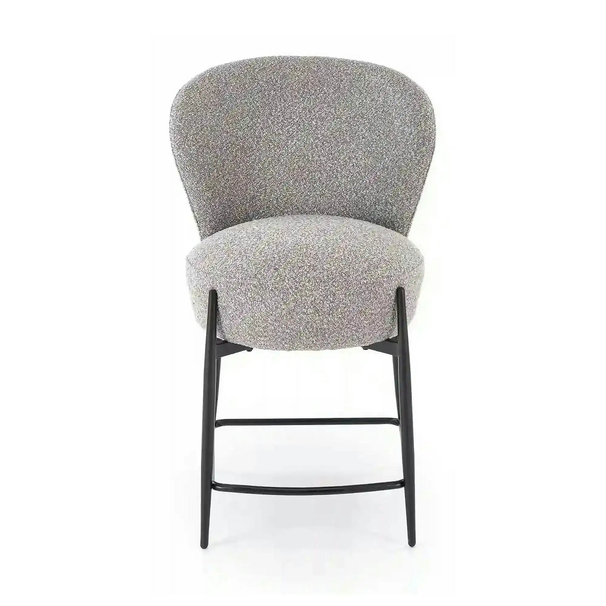 Scaun bar H126, gri/negru, stofa/metal, 57x61x95 cm