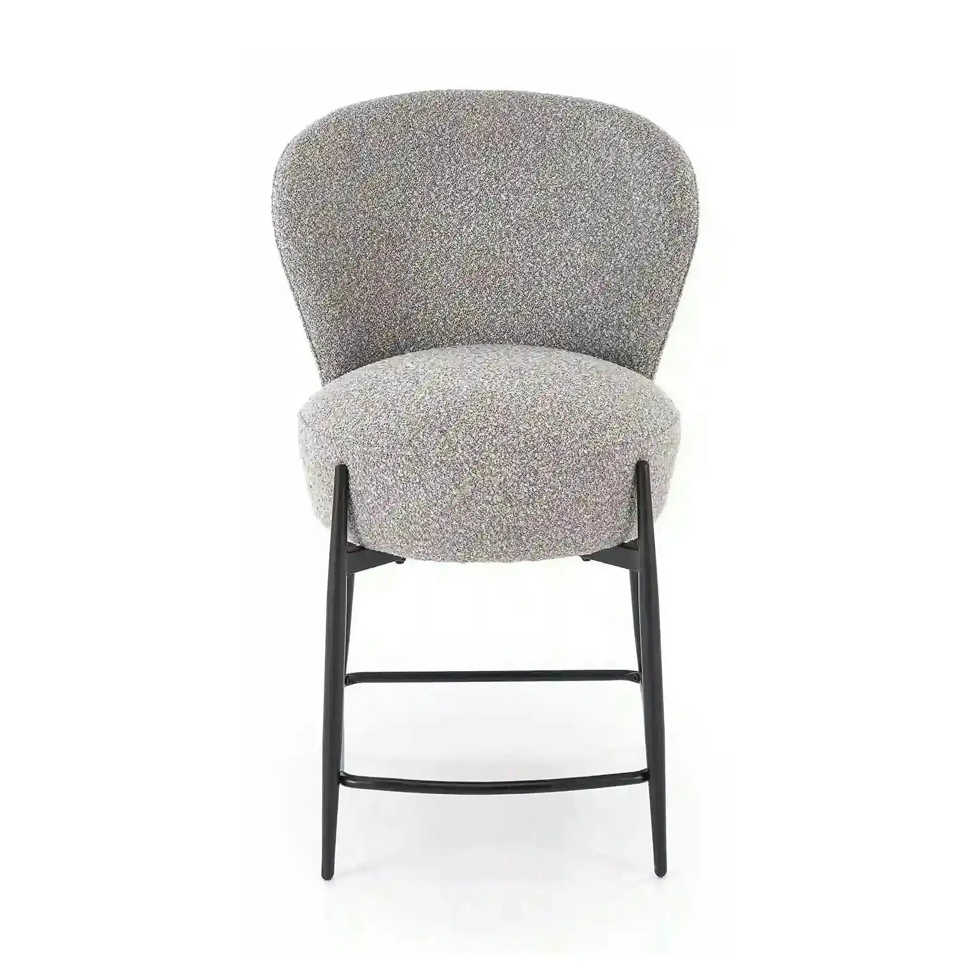 Scaun bar H126, gri/negru, stofa/metal, 57x61x95 cm