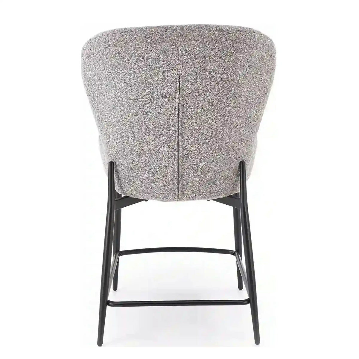 Scaun bar H126, gri/negru, stofa/metal, 57x61x95 cm