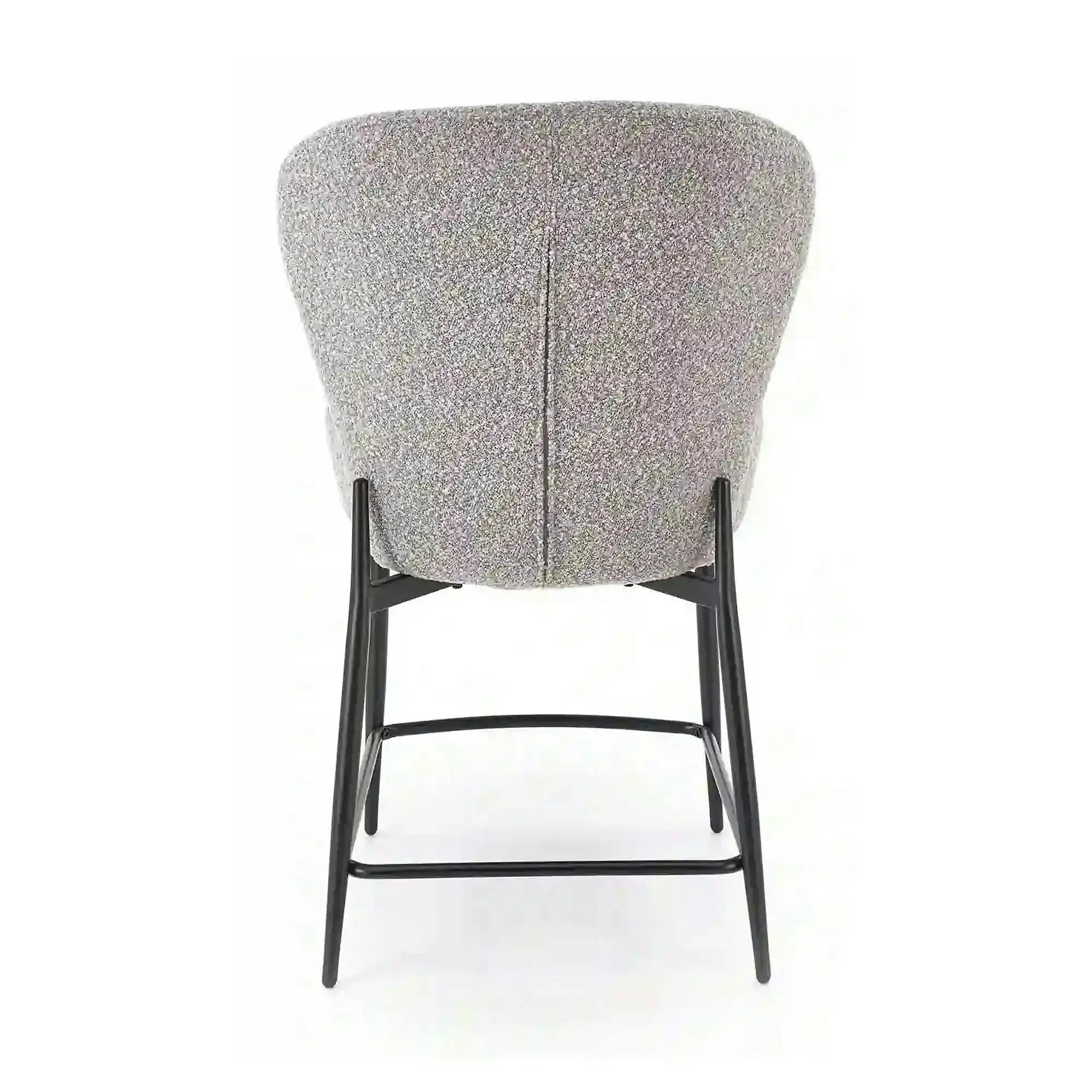 Scaun bar H126, gri/negru, stofa/metal, 57x61x95 cm