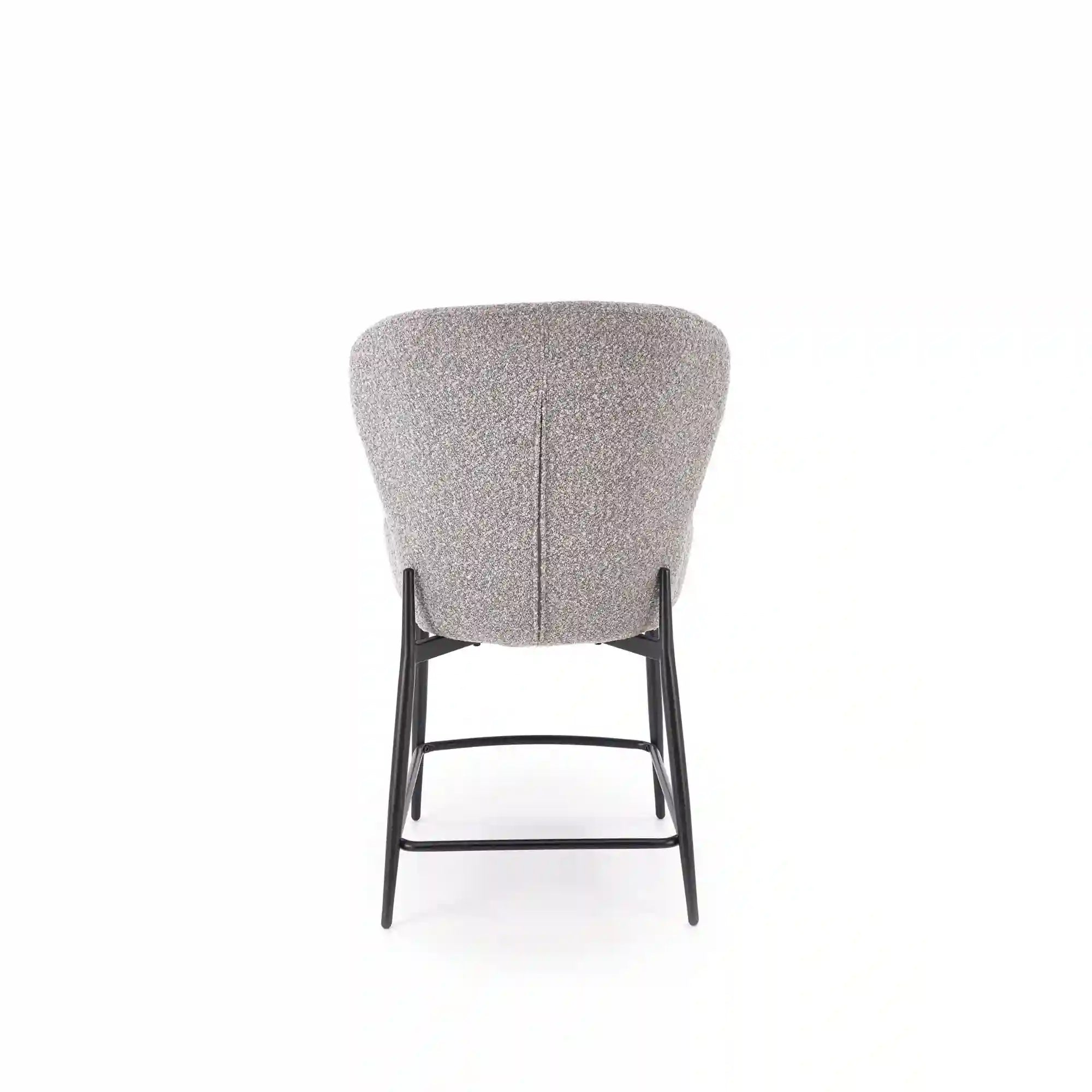 Scaun bar H126, gri/negru, stofa/metal, 57x61x95 cm