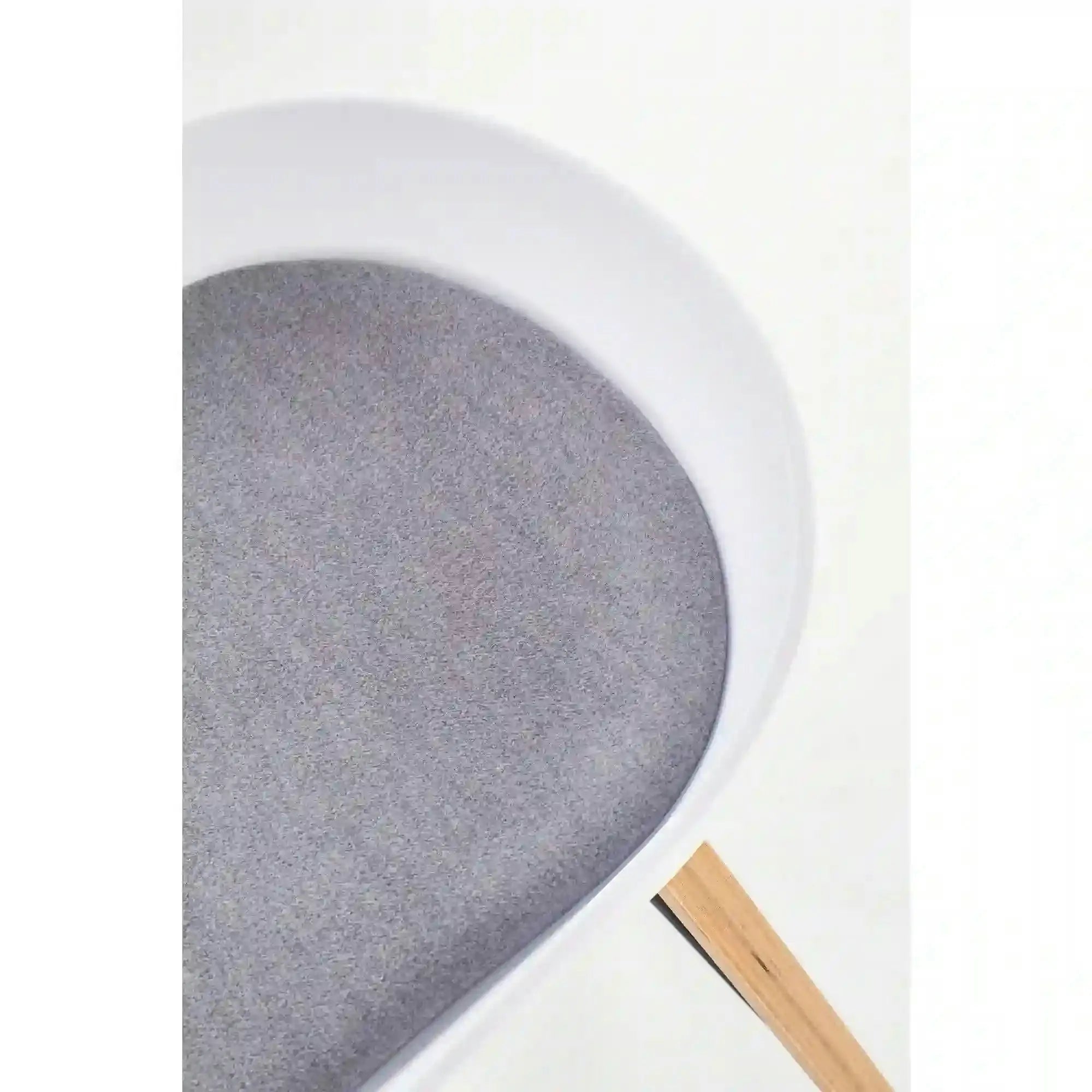 Scaun bar H86, gri/alb/stejar sonoma, stofa/plastic/lemn, 43x42x81 cm