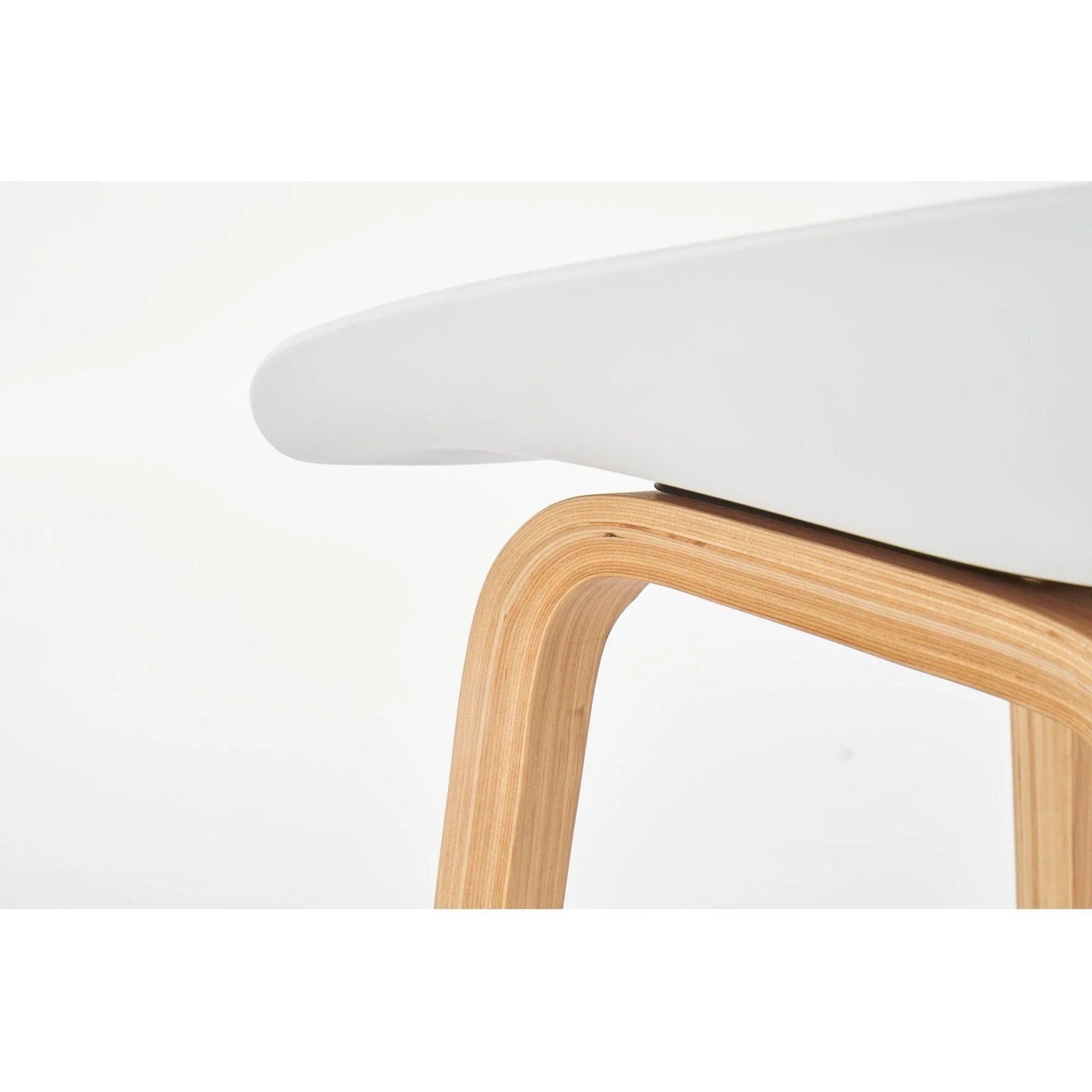 Scaun bar H86, gri/alb/stejar sonoma, stofa/plastic/lemn, 43x42x81 cm