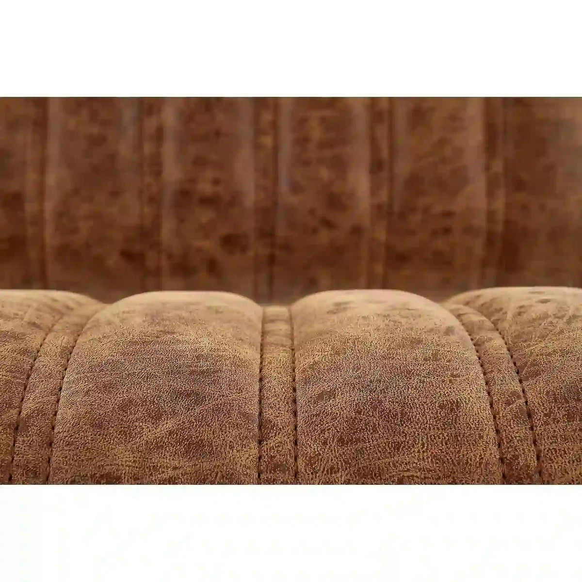 Scaun bar H88, maro/negru, piele ecologica/otel, 39x46x89/109 cm