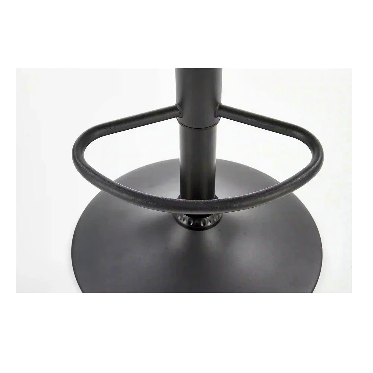 Scaun bar H89, gri inchis, piele ecologica/otel, 41x48x88/108 cm