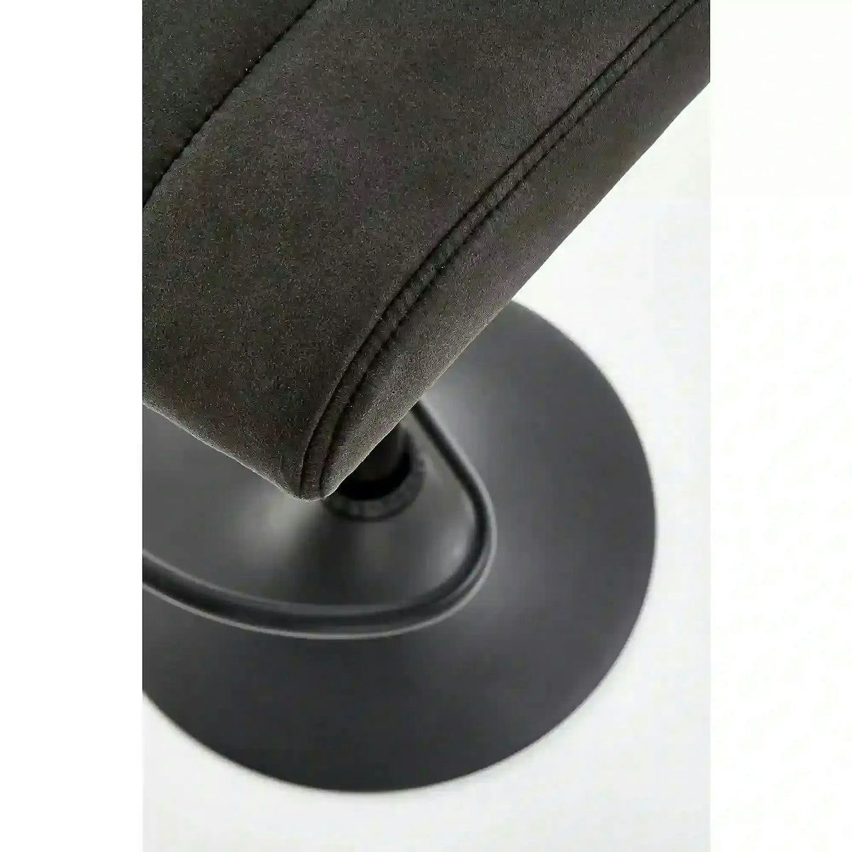 Scaun bar H89, gri inchis, piele ecologica/otel, 41x48x88/108 cm