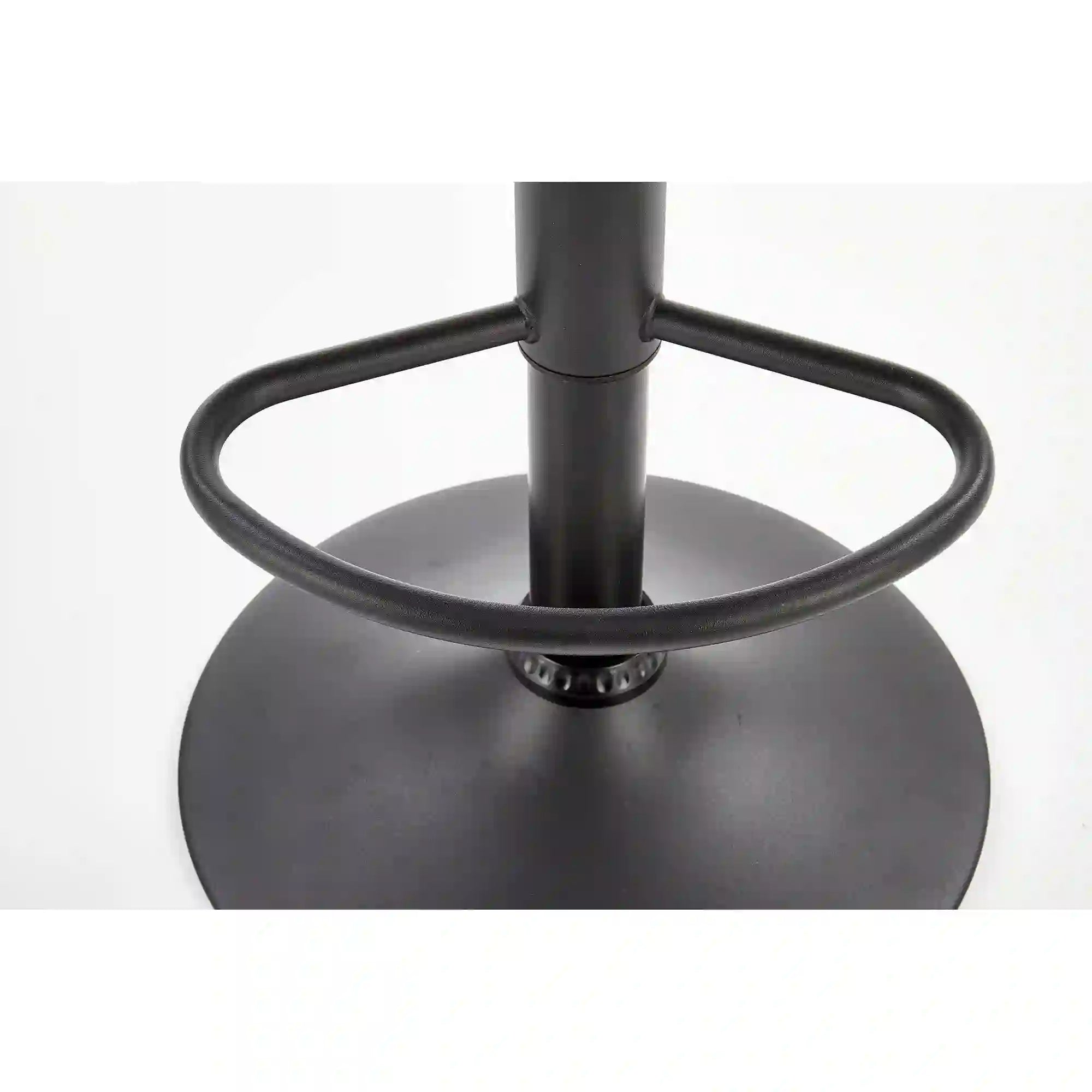 Scaun bar H89, gri inchis, piele ecologica/otel, 41x48x88/108 cm