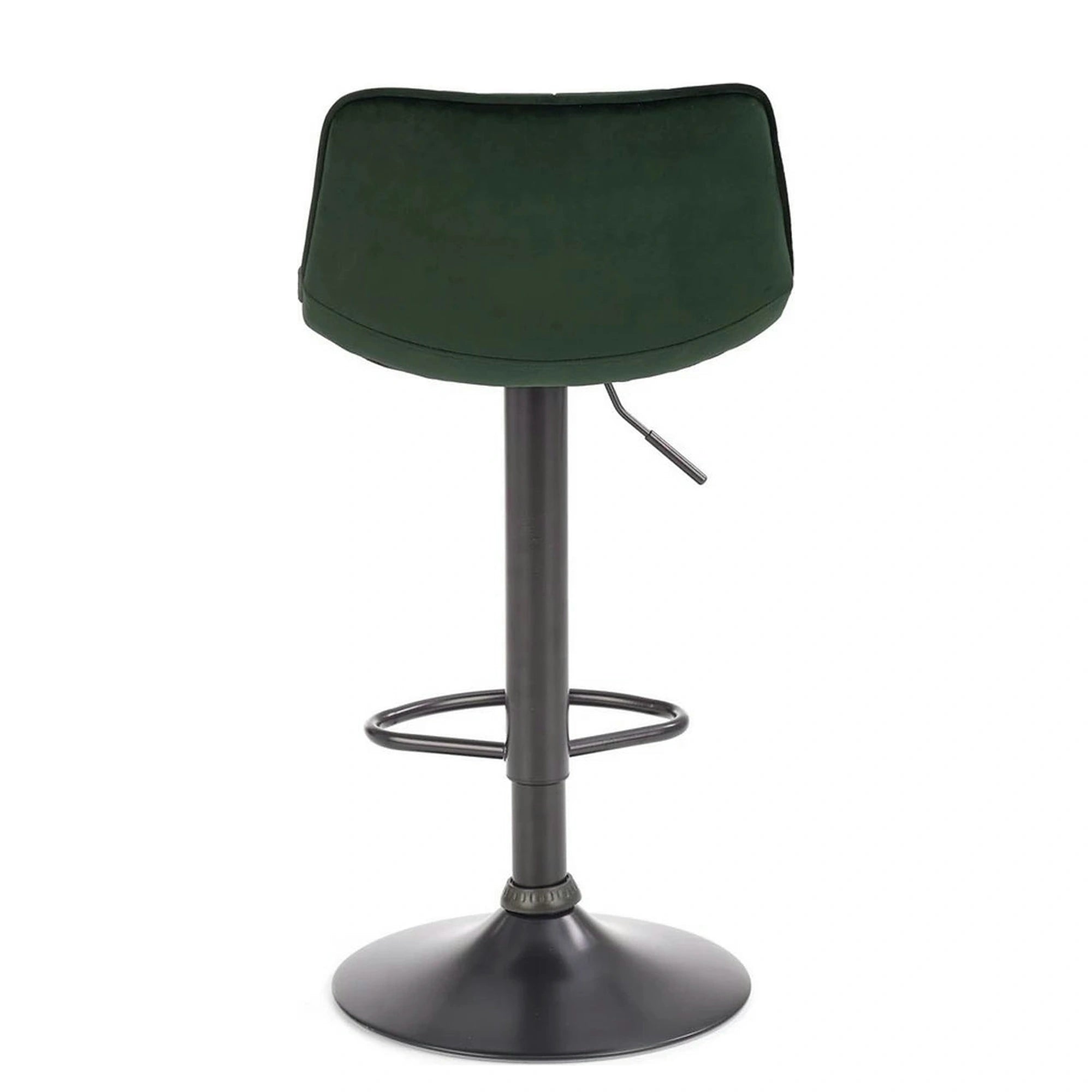 Scaun bar H95, verde inchis/gri inchis, stofa/otel, 43x44x84/106 cm