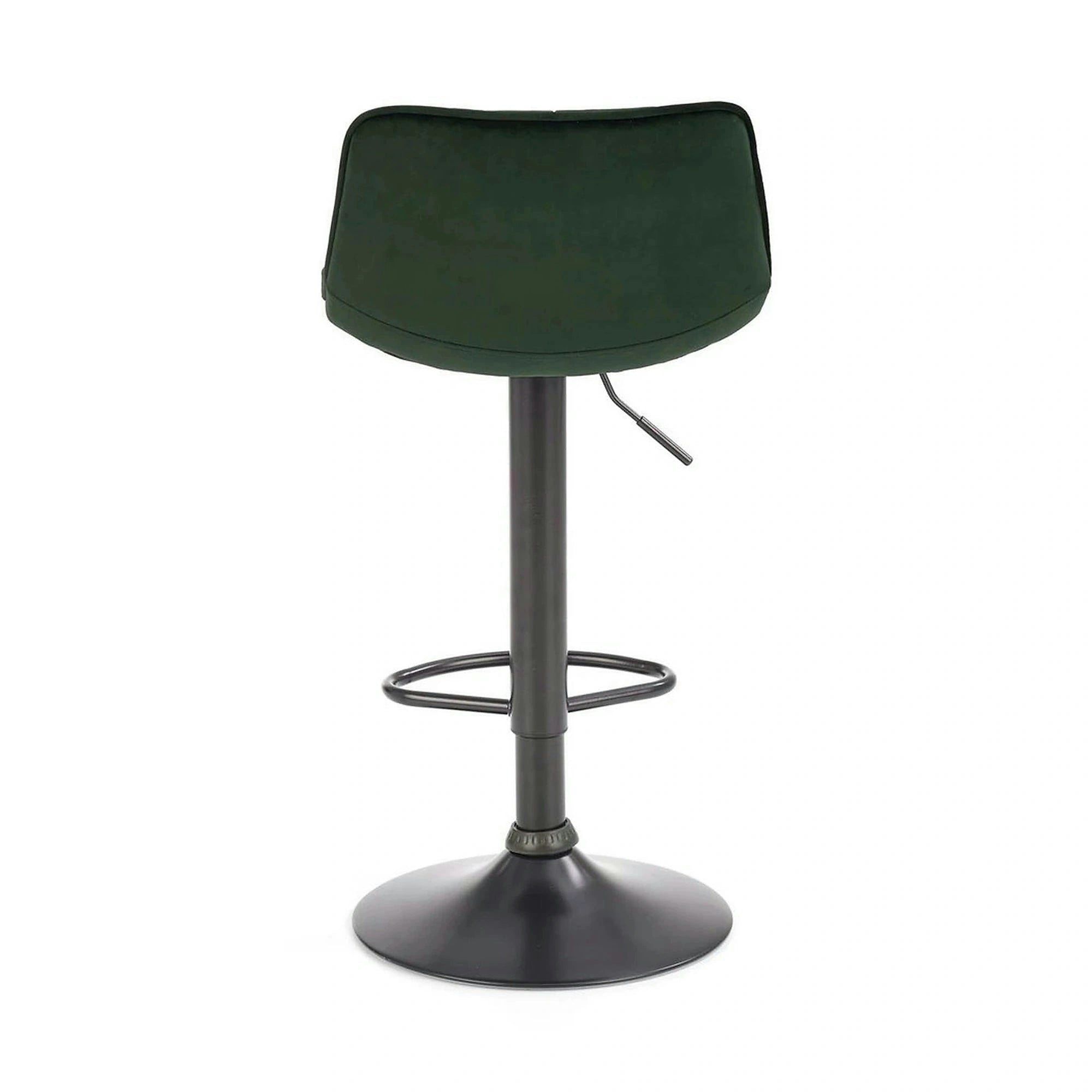 Scaun bar H95, verde inchis/gri inchis, stofa/otel, 43x44x84/106 cm
