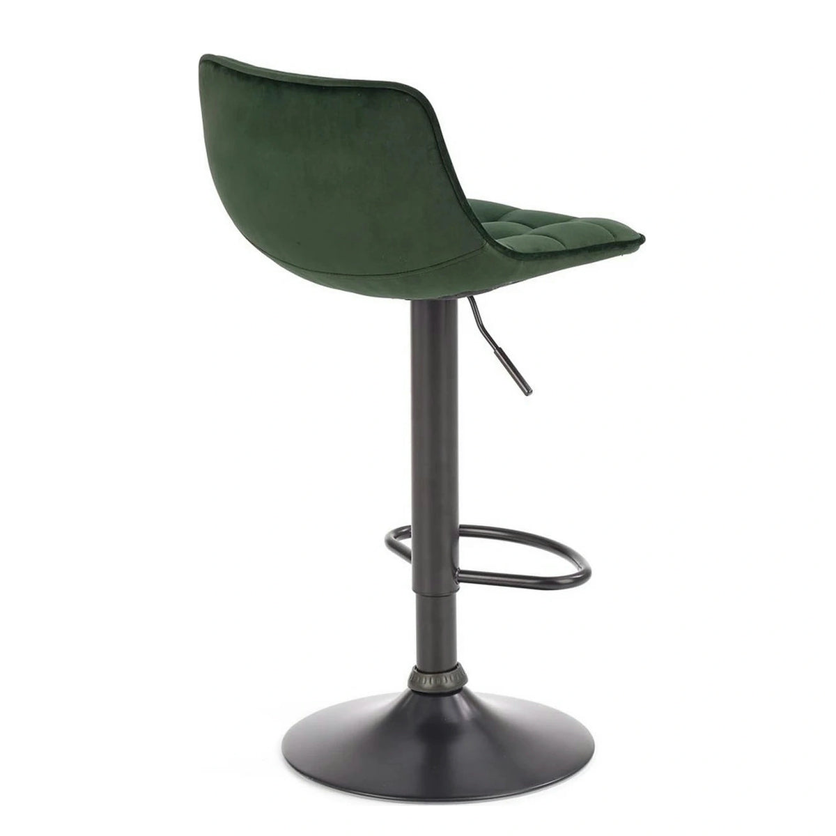 Scaun bar H95, verde inchis/gri inchis, stofa/otel, 43x44x84/106 cm
