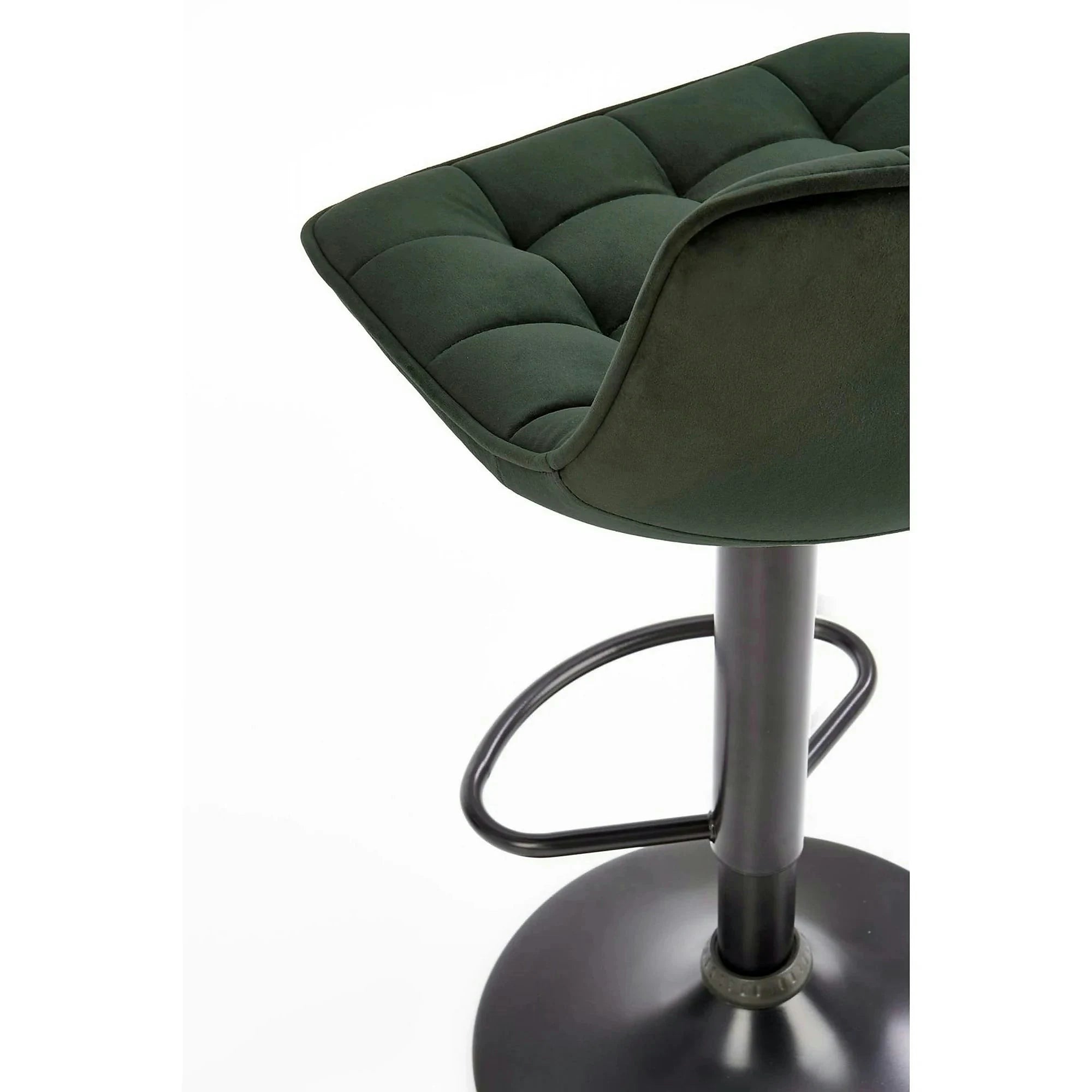 Scaun bar H95, verde inchis/gri inchis, stofa/otel, 43x44x84/106 cm