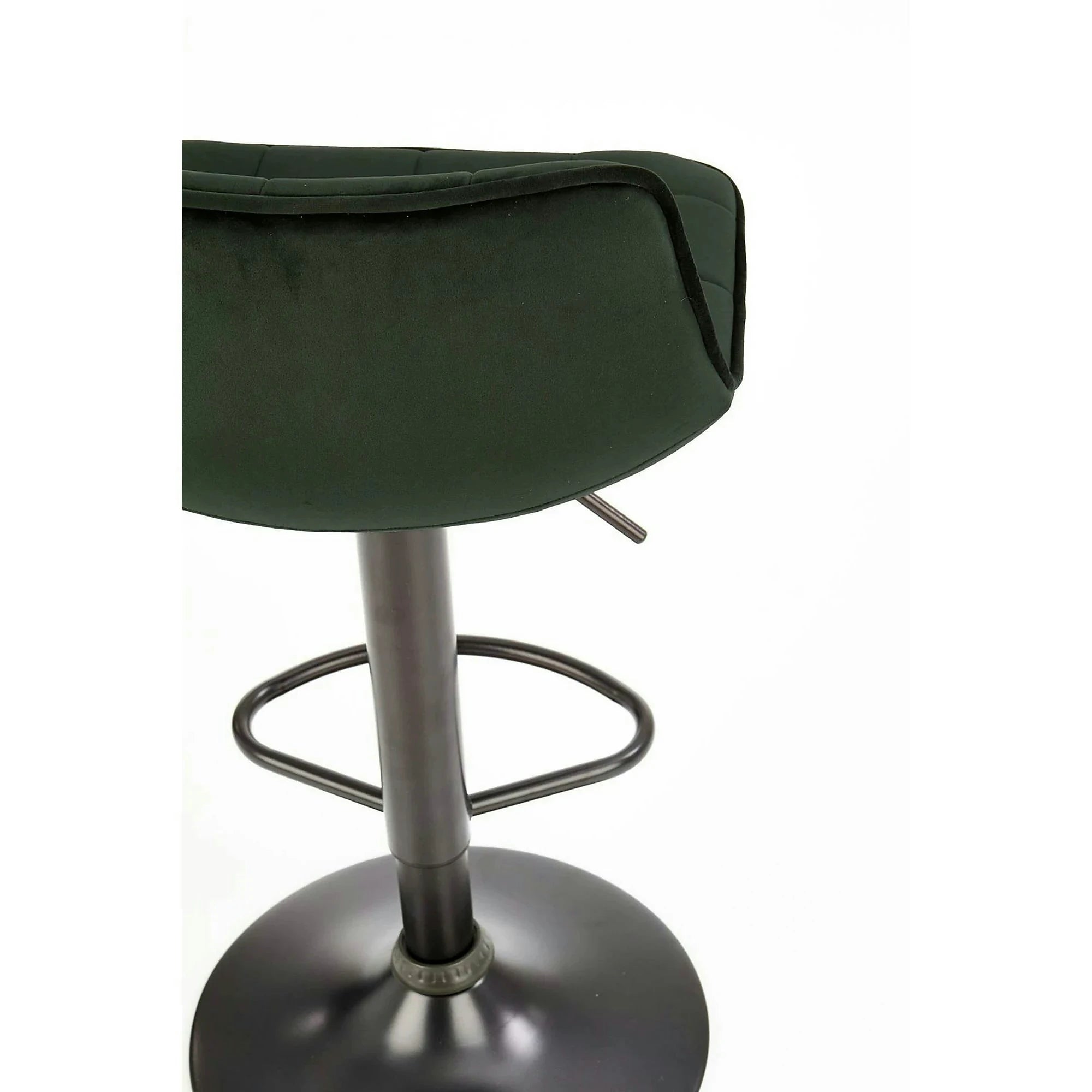 Scaun bar H95, verde inchis/gri inchis, stofa/otel, 43x44x84/106 cm
