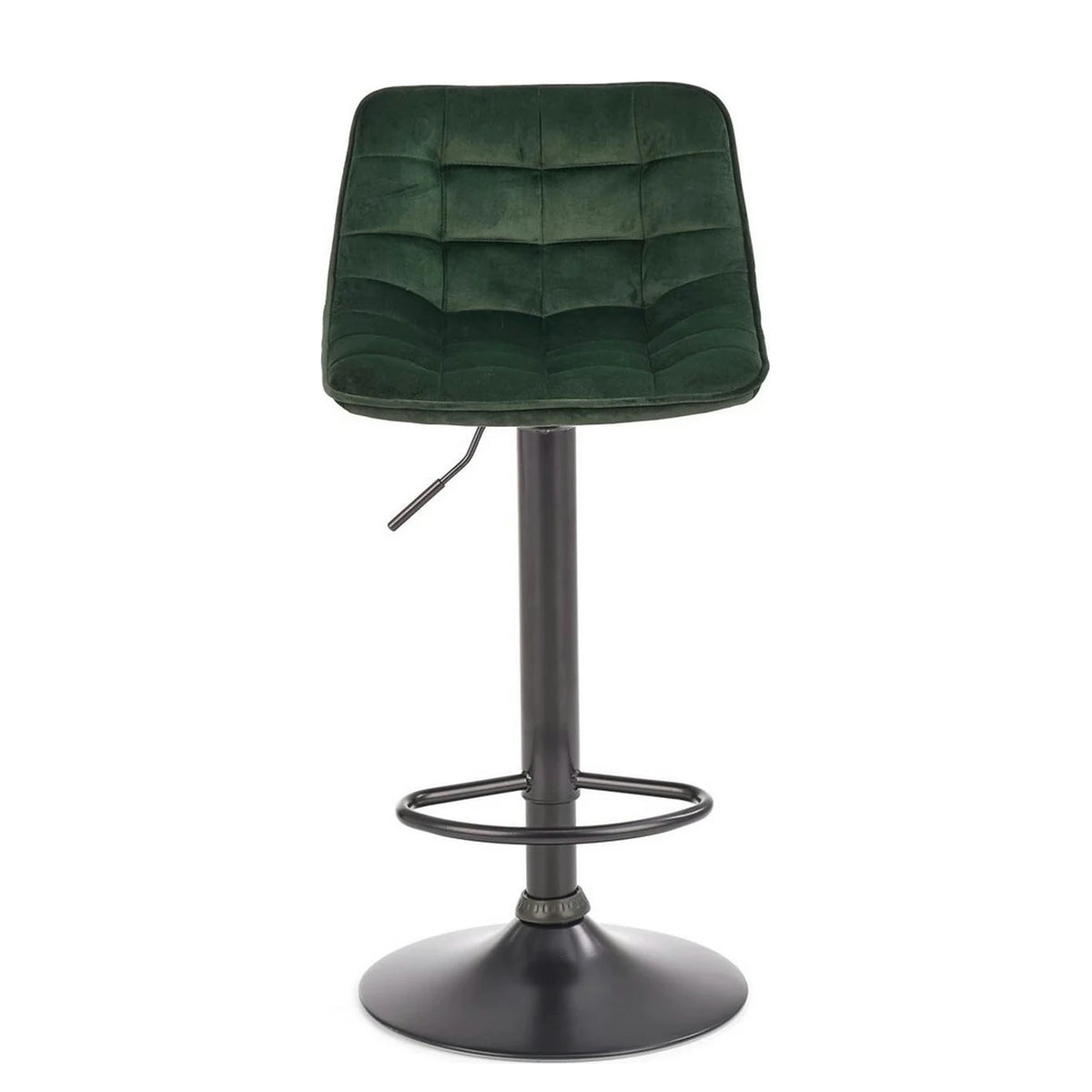 Scaun bar H95, verde inchis/gri inchis, stofa/otel, 43x44x84/106 cm