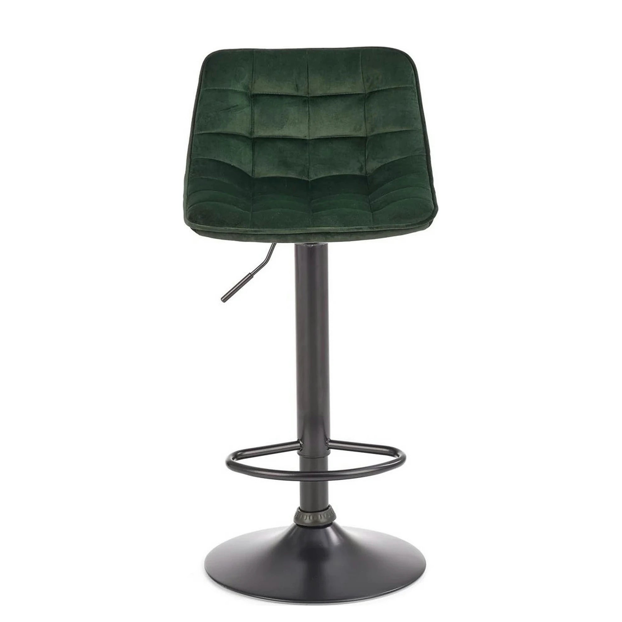 Scaun bar H95, verde inchis/gri inchis, stofa/otel, 43x44x84/106 cm
