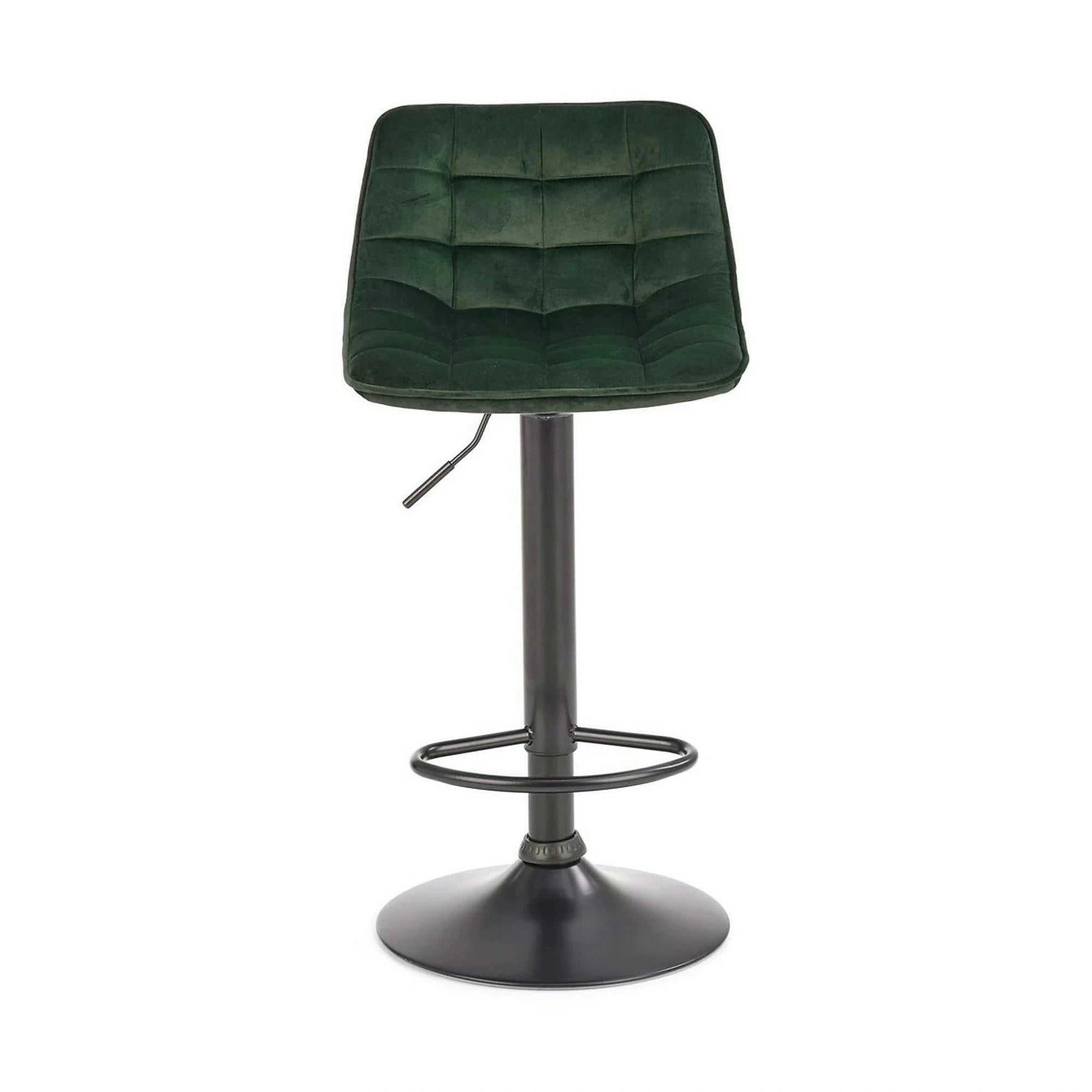 Scaun bar H95, verde inchis/gri inchis, stofa/otel, 43x44x84/106 cm