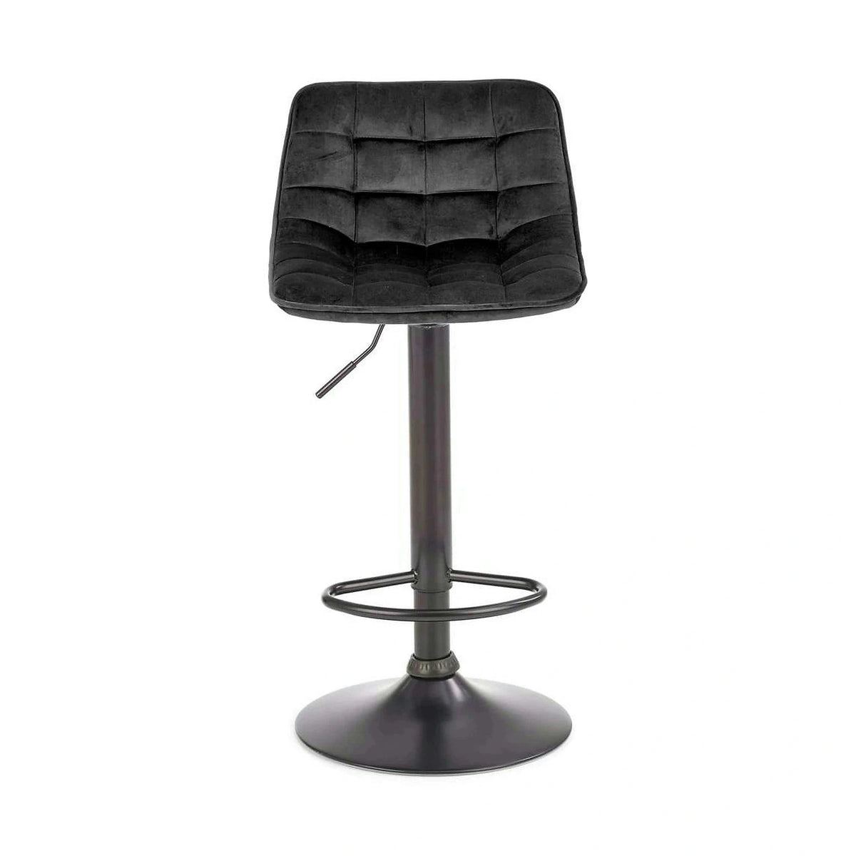 Scaun bar inalt H95, gri/gri inchis, stofa/otel, 43x44x84/106 cm