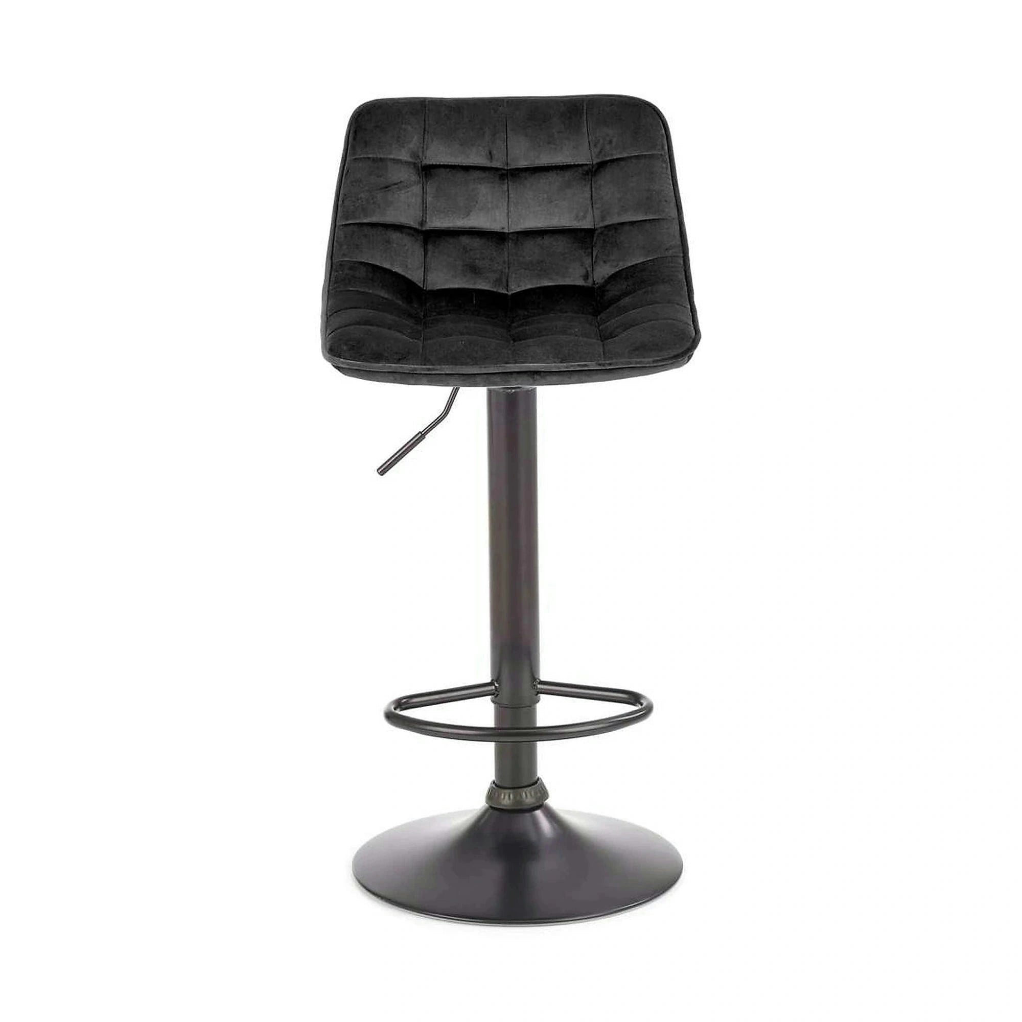 Scaun bar inalt H95, gri/gri inchis, stofa/otel, 43x44x84/106 cm
